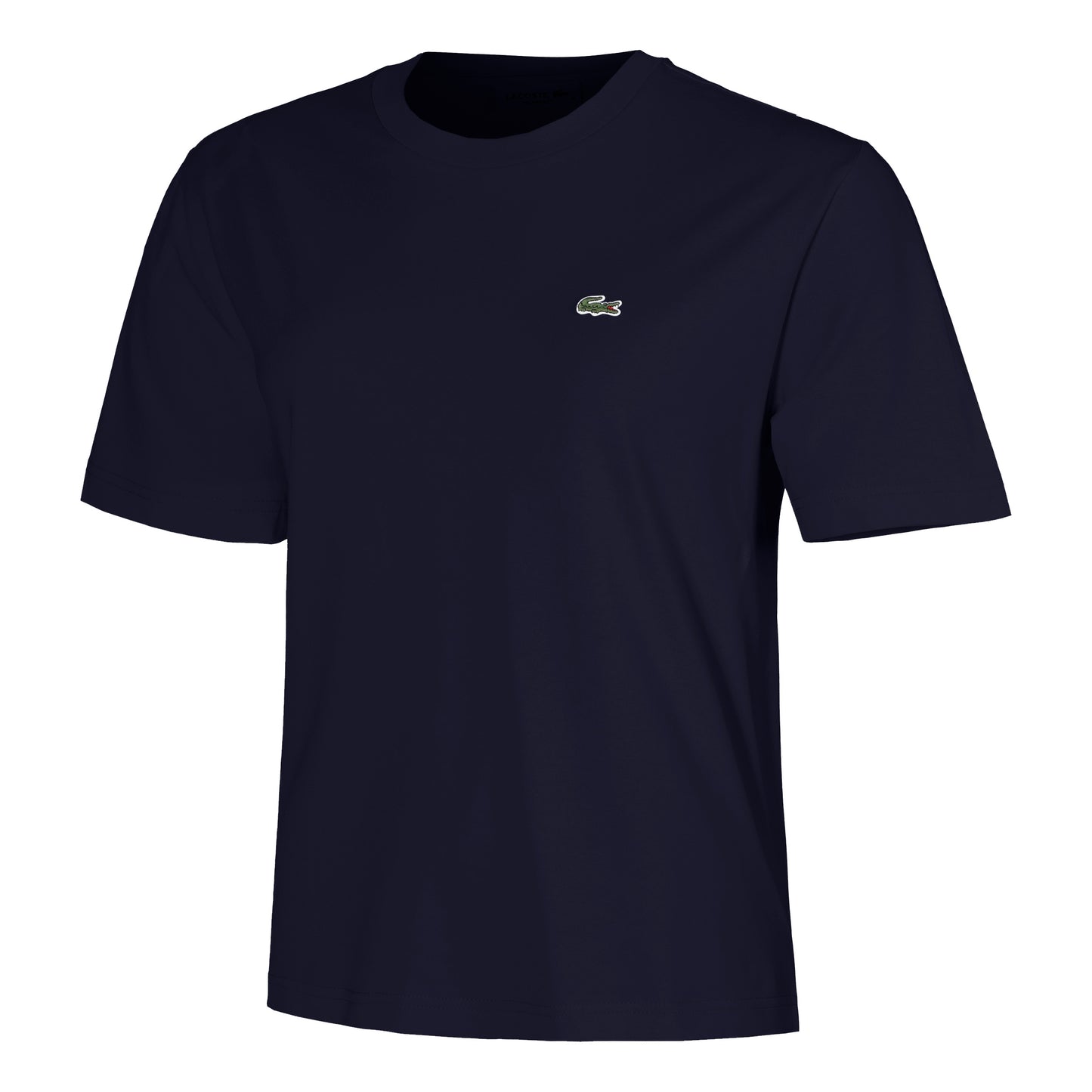 Lacoste Relaxed Fit Plain Soft Camiseta De Manga Corta Mujeres-Azul Oscuro
