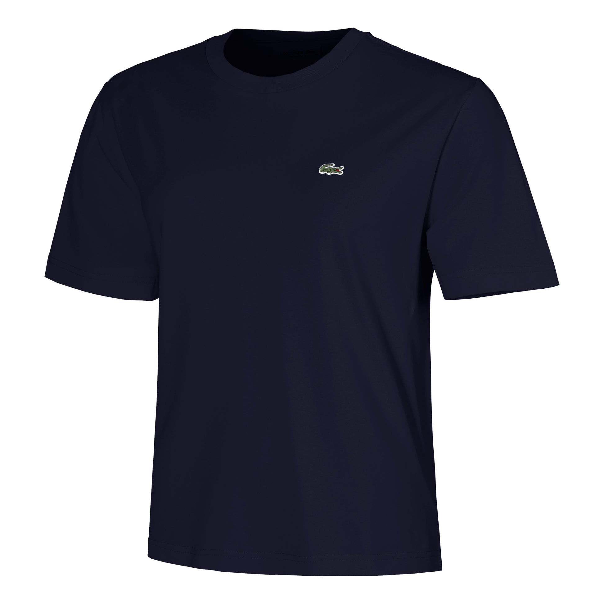 Lacoste Relaxed Fit Plain Soft Camiseta De Manga Corta Mujeres-Azul Oscuro