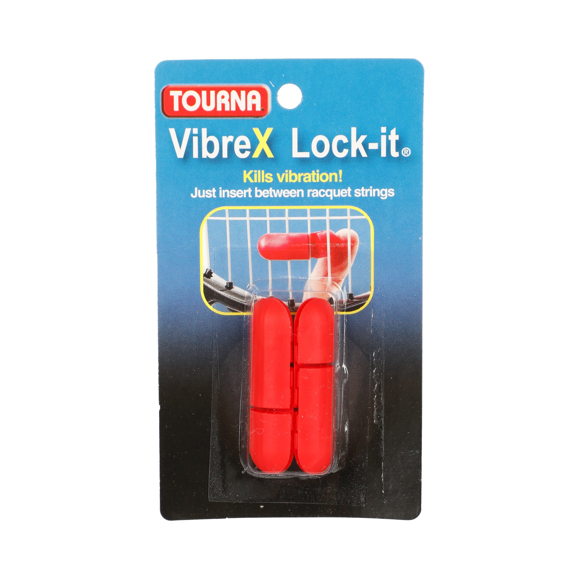 Tourna Vibrex Lock Antivibradores Pack De 2-Rojo