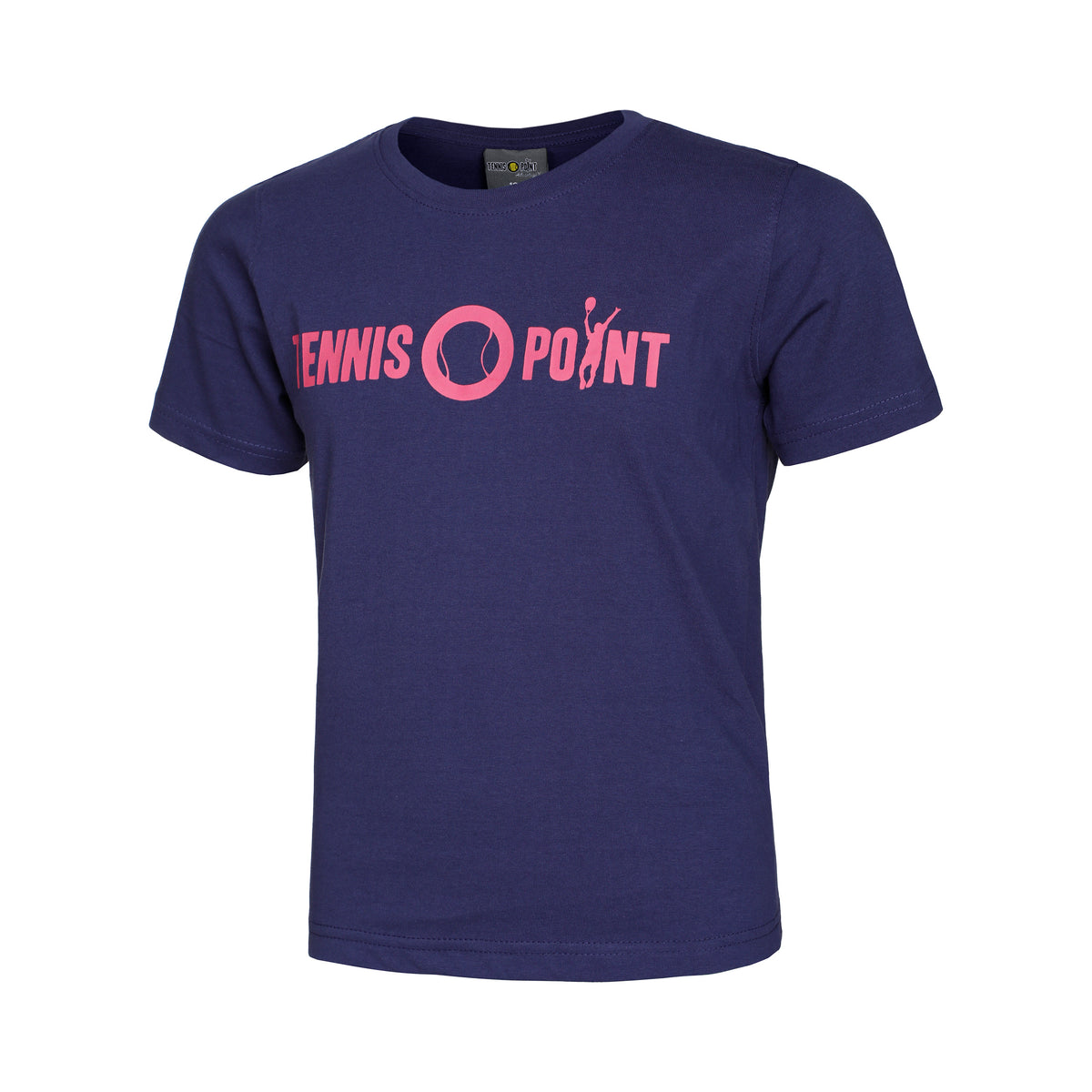 Tennis-Point Basic Cotton Camiseta de manga corta Niños - azul oscuro, rosa