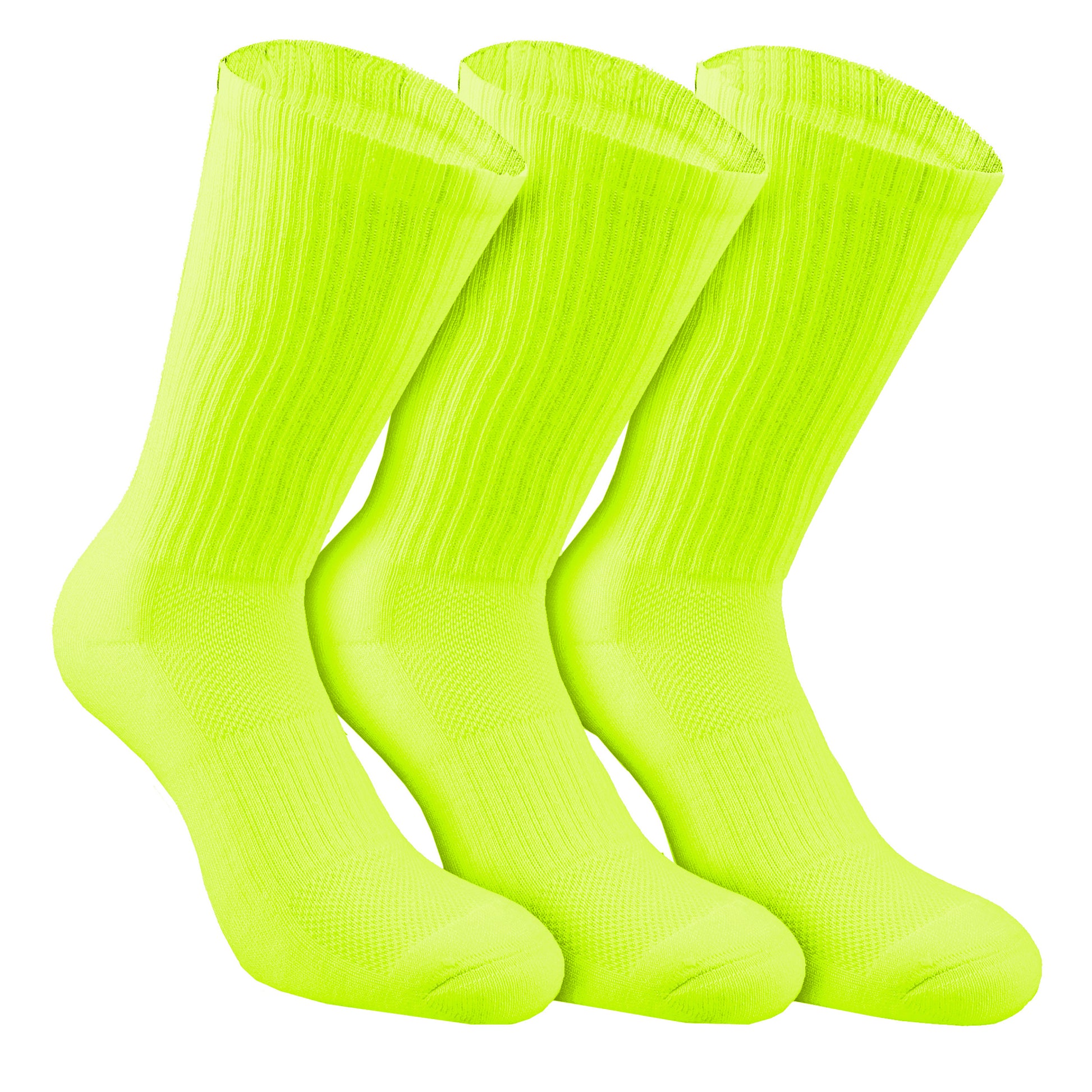Tennis-Point Calcetines de tenis Pack de 3 Unisex - amarillo neón,