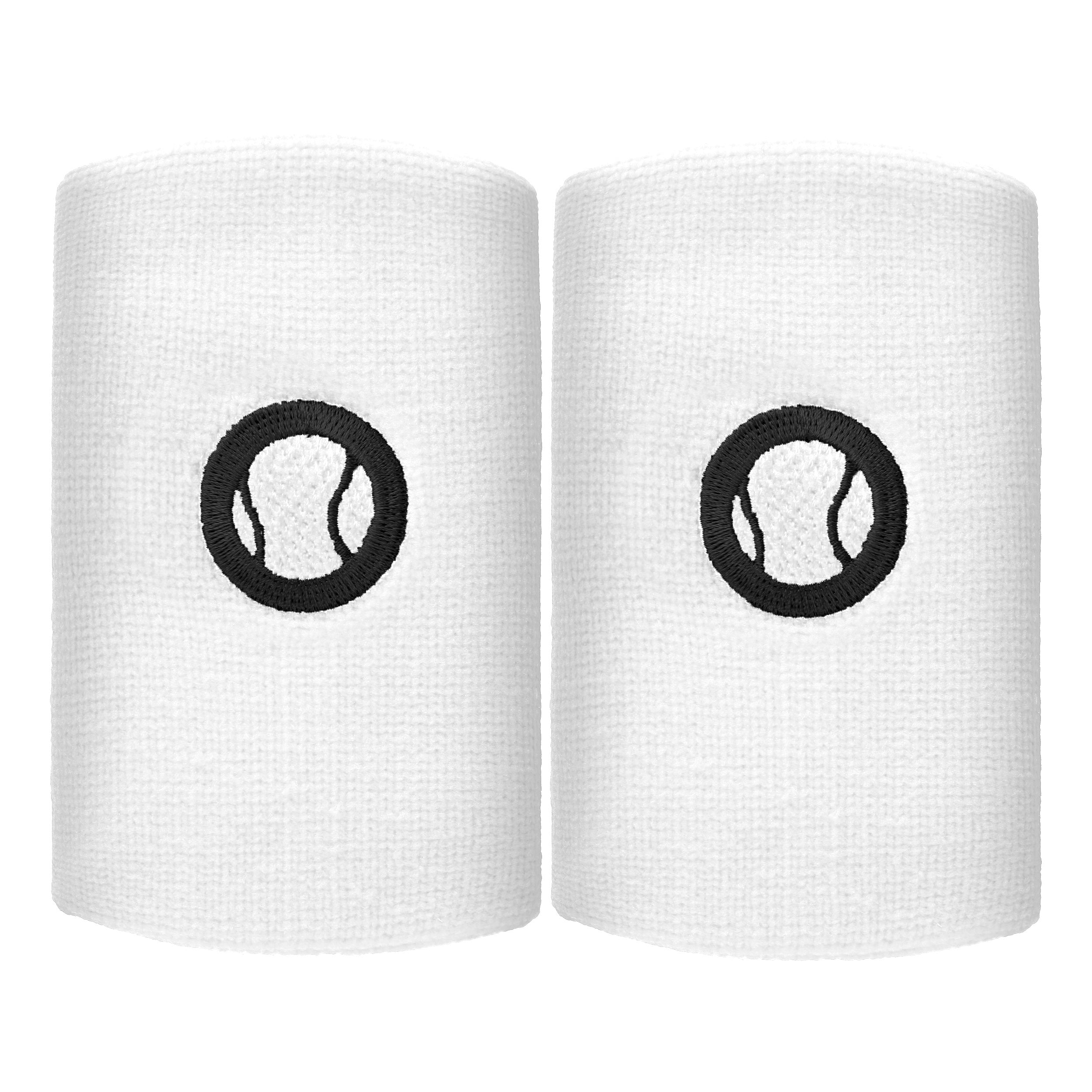 Tennis-Point Long Cinta para sudor Pack de 2 Unisex - blanco,
