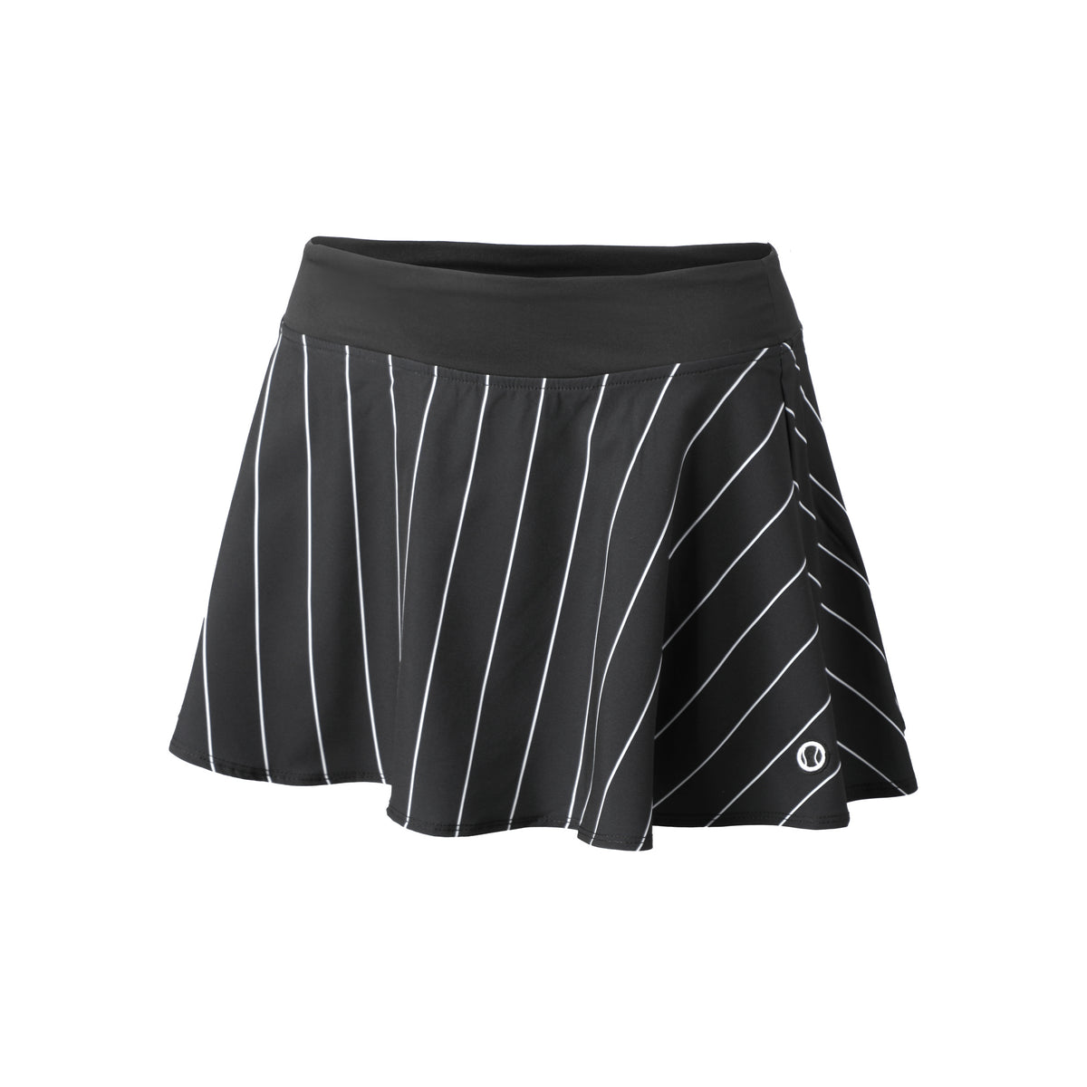 Tennis-Point Stripes Falda Mujeres - negro, blanco