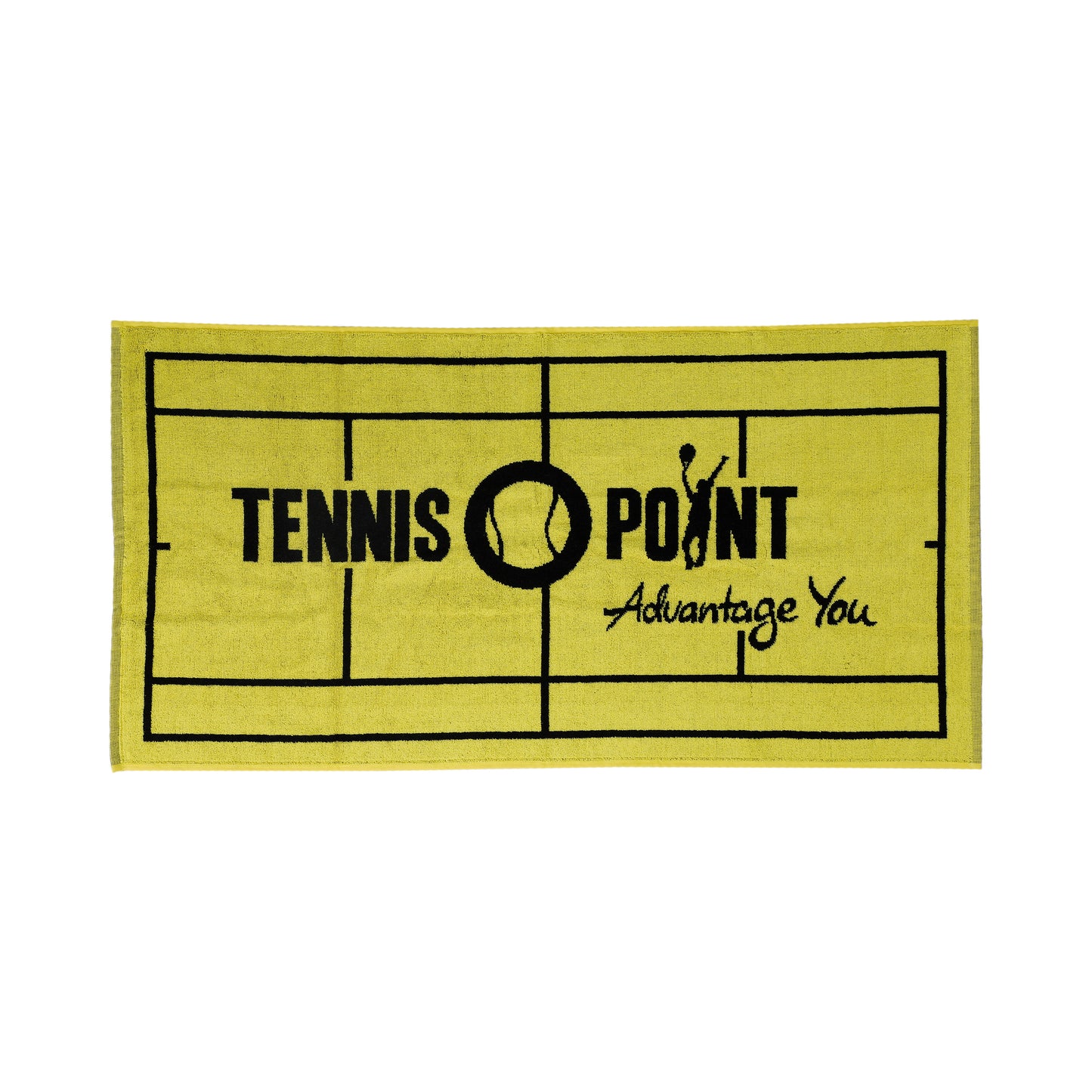Tennis-Point 50x100 Toalla-Amarillo,Negro