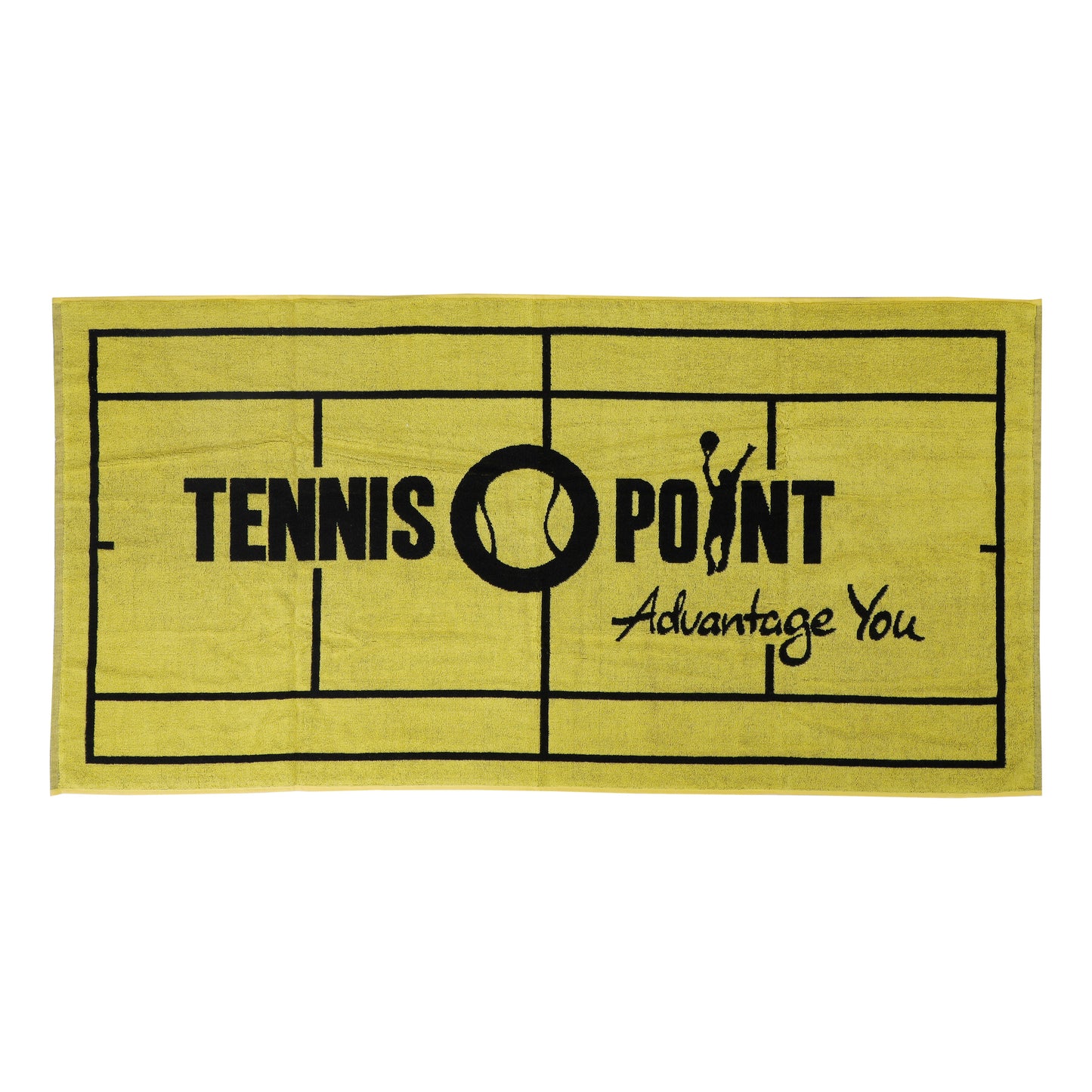 Tennis-Point 70x140 Toalla-Amarillo,Negro