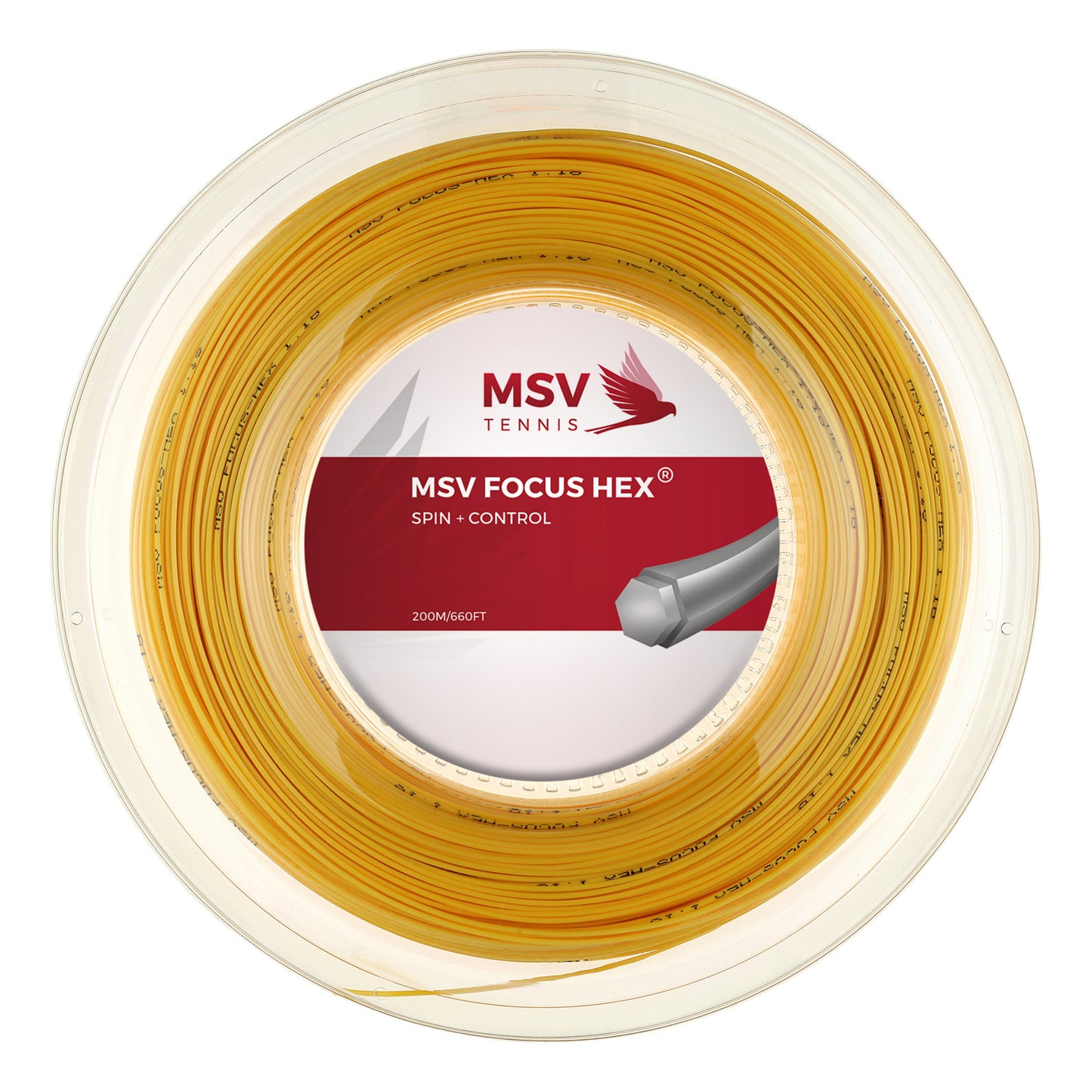 MSV Focus-HEX Bobinas De Cordaje 200m-Amarillo