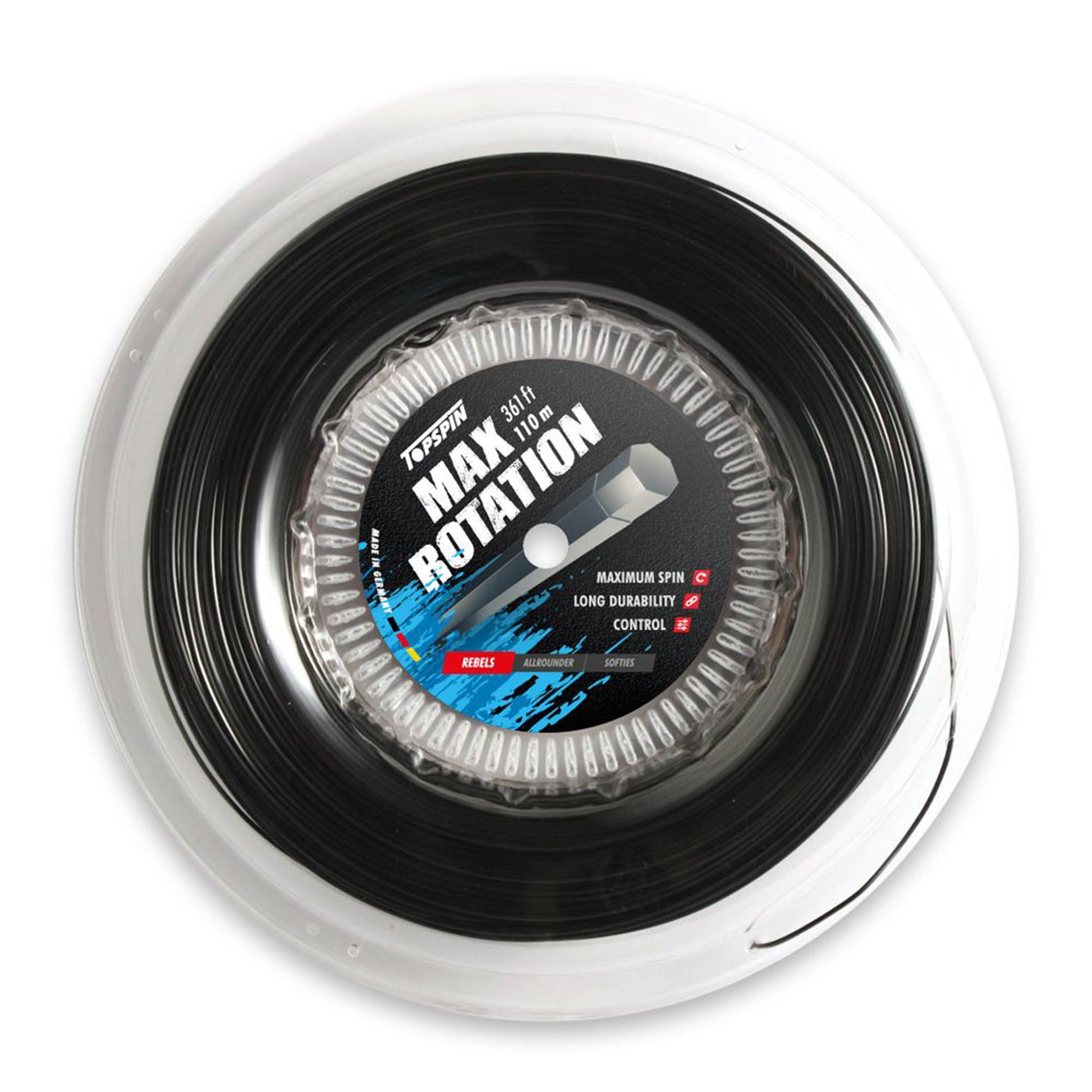 Topspin Max Rotation Bobinas de cordaje 110m - negro