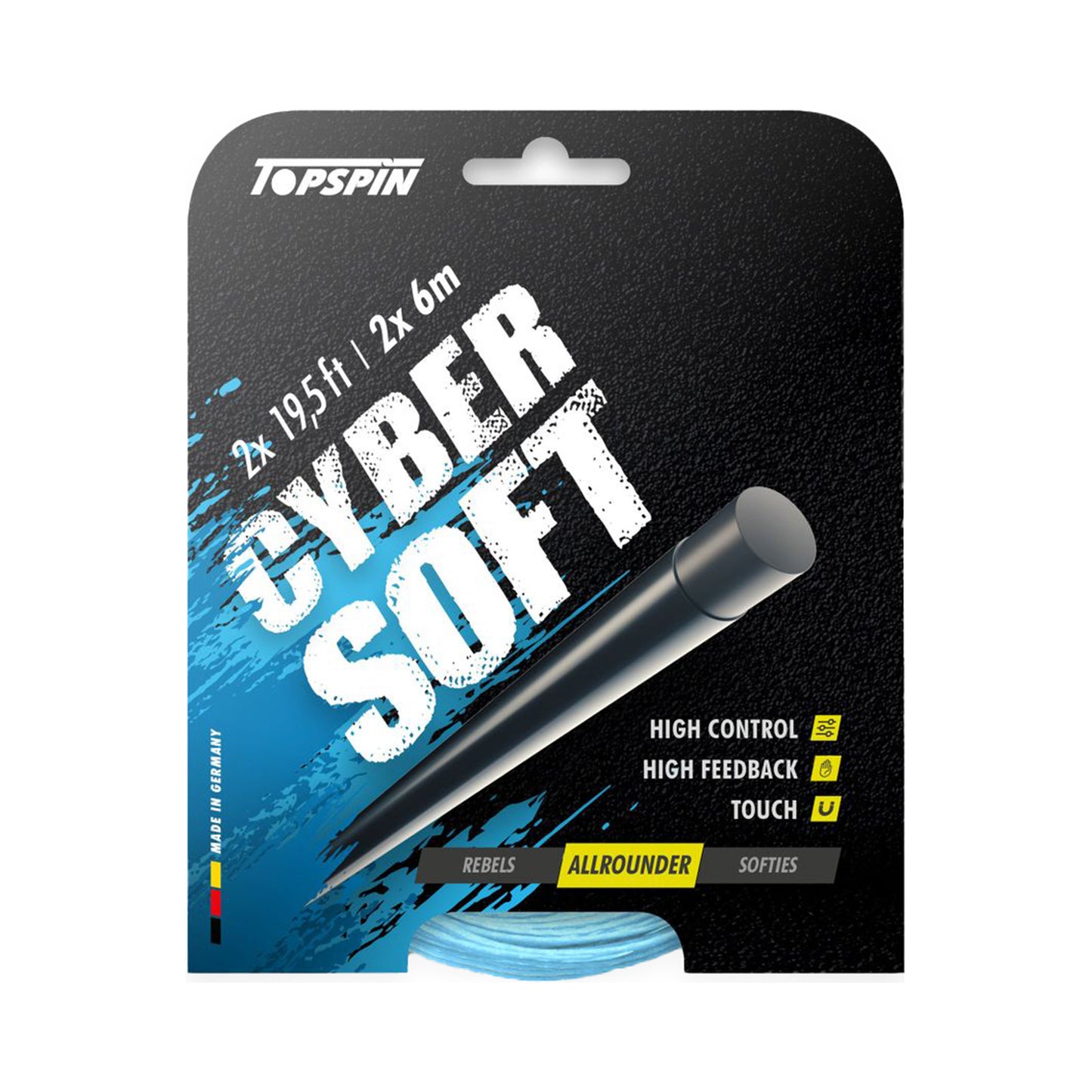 Topspin Cyber Soft 12m Sets Individuales-Azul Claro