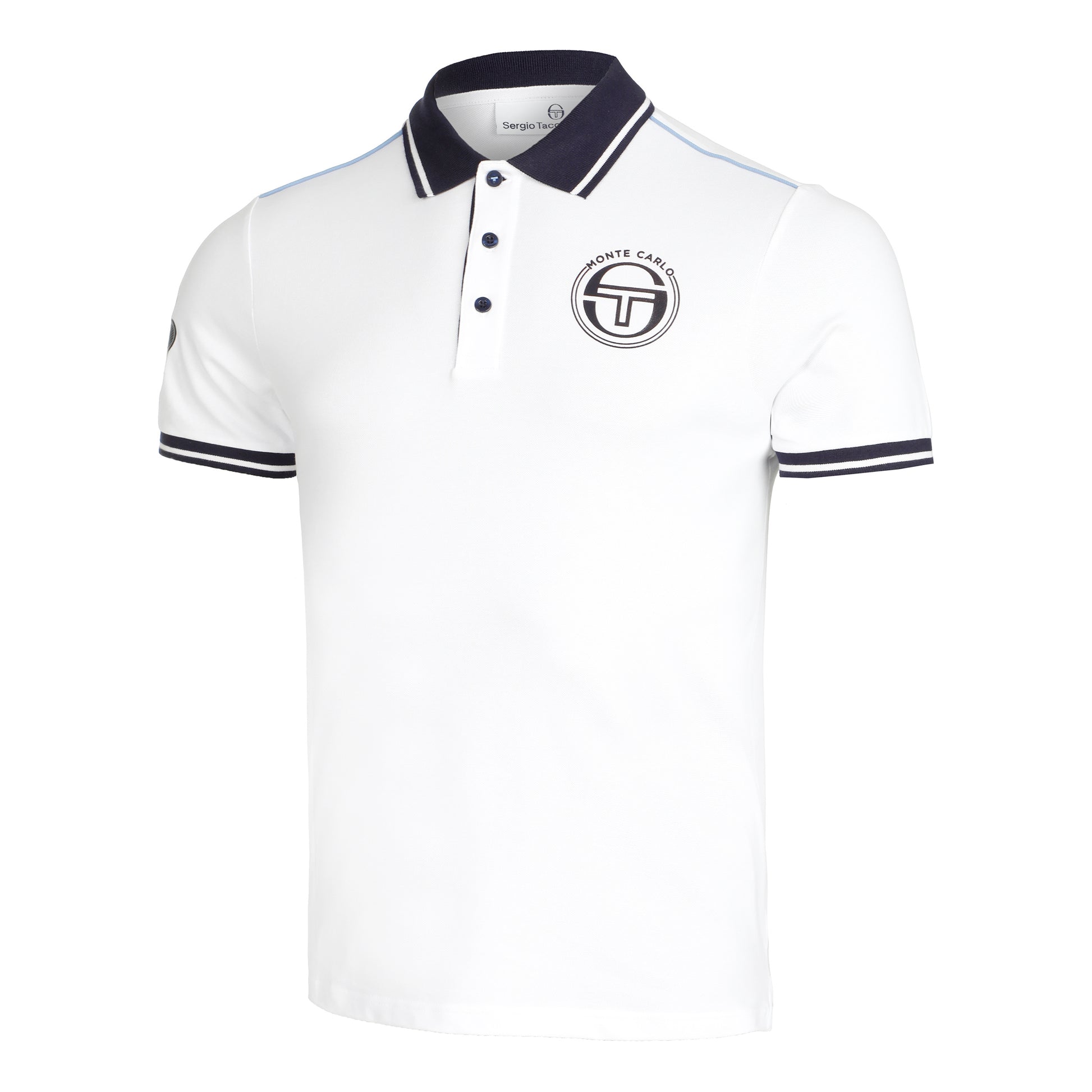 Sergio Tacchini Ranking Staff Polo Hombres - blanco, azul oscuro