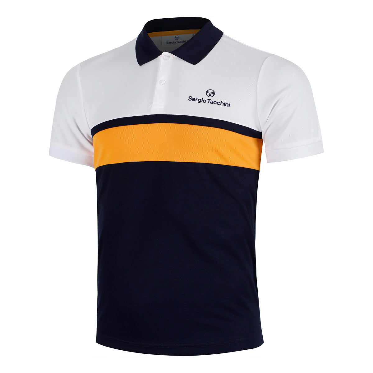Sergio Tacchini Elfetta Polo Hombres-Blanco,Albaricoque