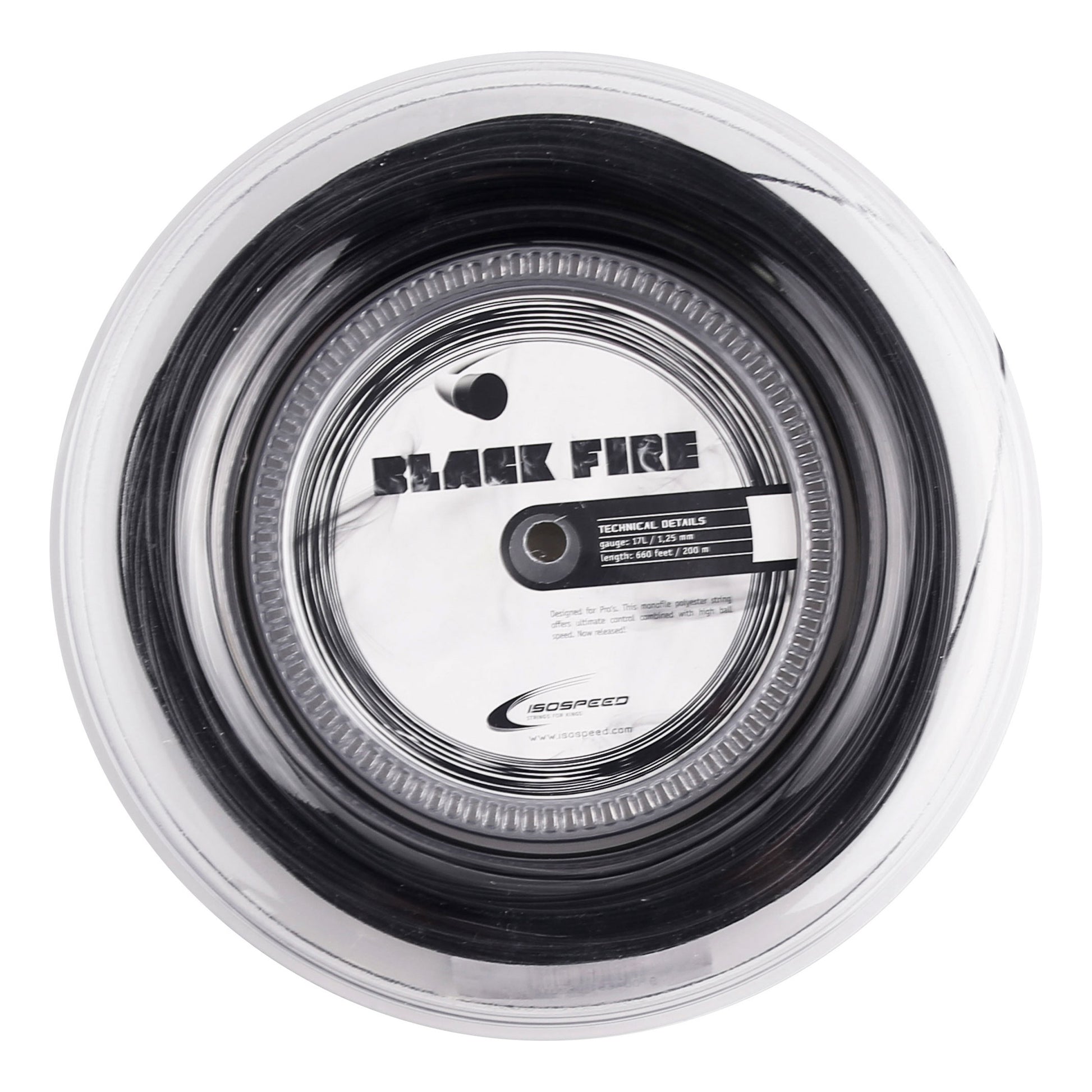 Isospeed Black Fire Bobinas De Cordaje 200m-Negro