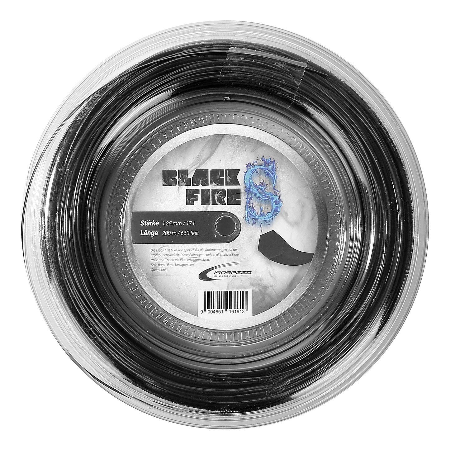 Isospeed Black FireS Bobinas De Cordaje 200m-Negro