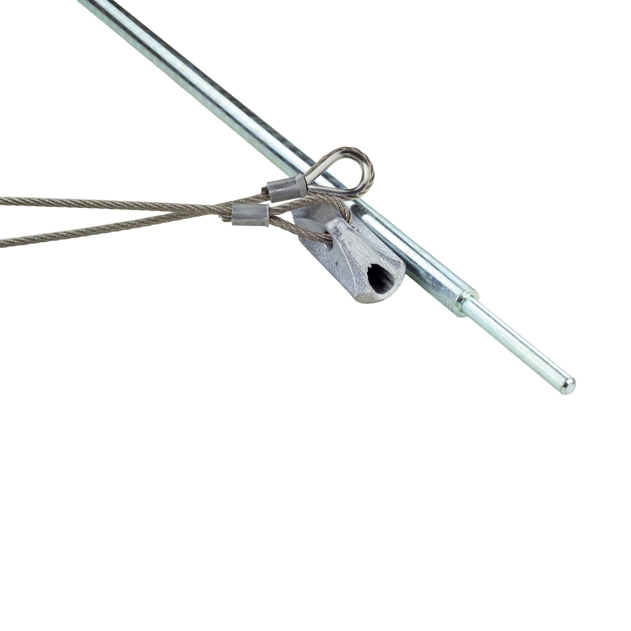 Tegra Anclaje De Cable De Acero Con Herramienta De Ayuda De Hierro-Plateado