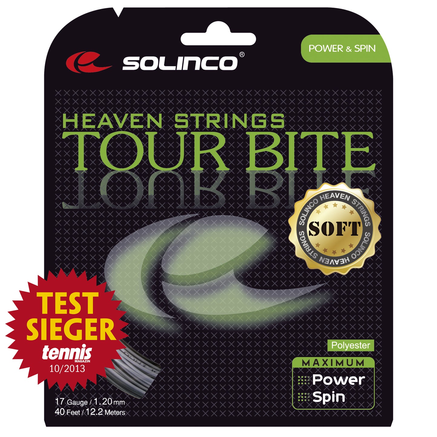 Solinco Tour Bite Soft Sets Individuales 12,2m-Plateado