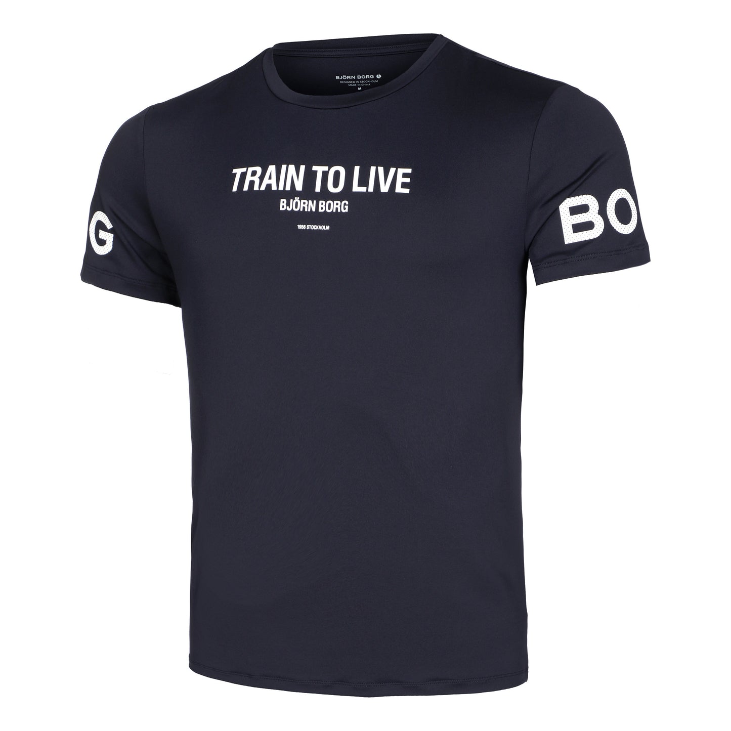Björn Borg Borg Graphic Camiseta de manga corta Hombres - azul oscuro, blanco