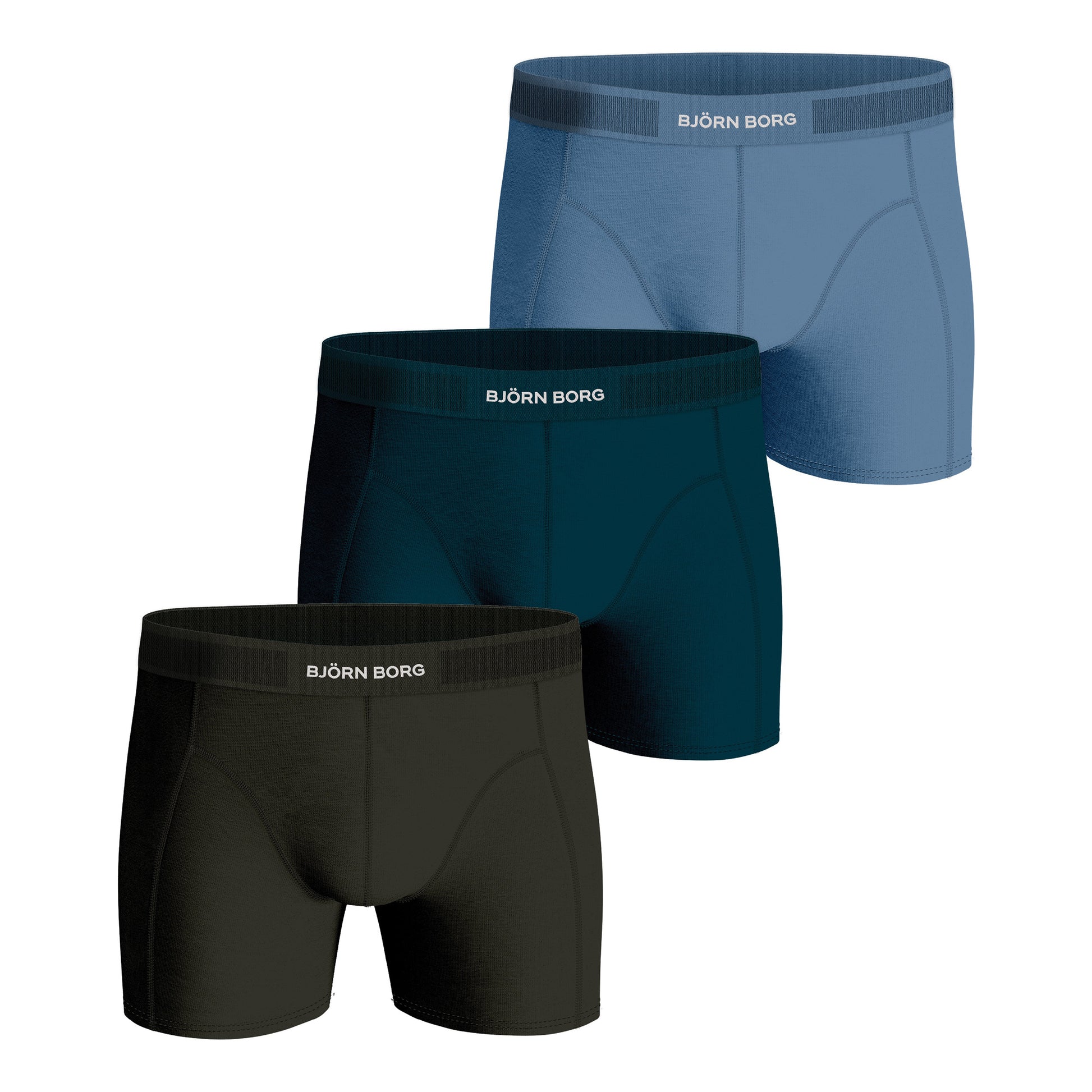 Björn Borg Premium Cotton Stretch Calzoncillos tipo bóxer Pack de 3 Hombres - multicolor,