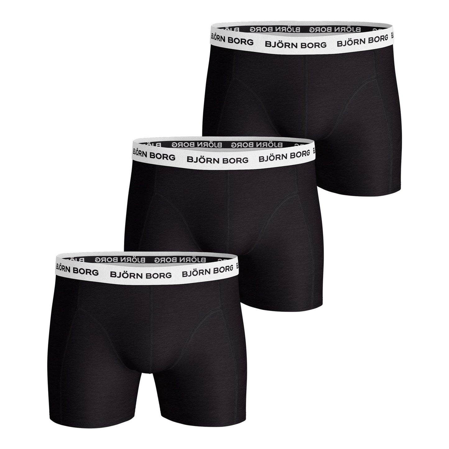 Björn Borg Cotton Stretch Calzoncillos tipo bóxer Pack de 3 Hombres - negro, blanco