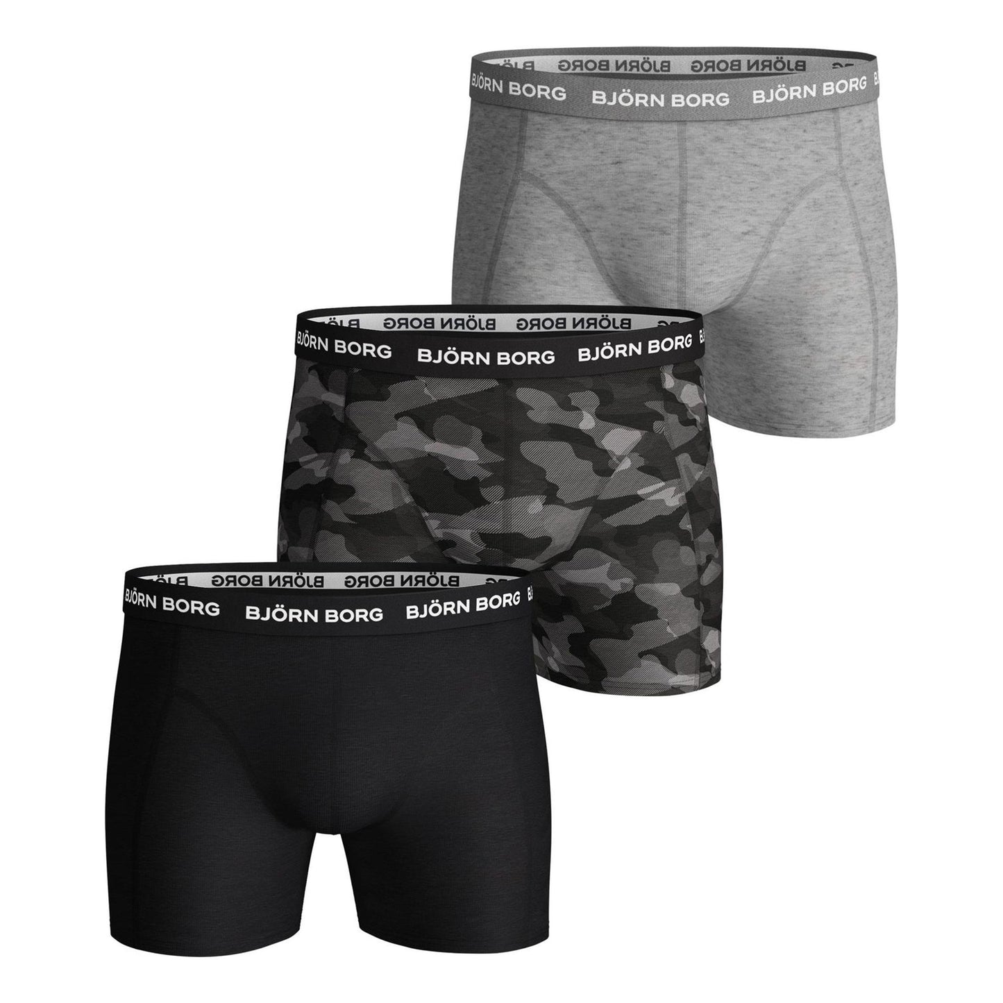 Björn Borg Cotton Stretch Calzoncillos tipo bóxer Pack de 3 Hombres - oliva, verde