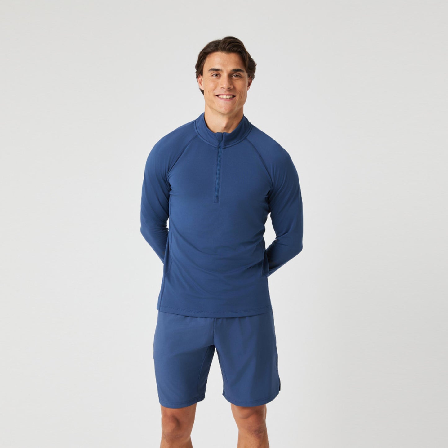 Björn Borg Midlayer Half Zip Camiseta de manga larga Hombres - azul oscuro