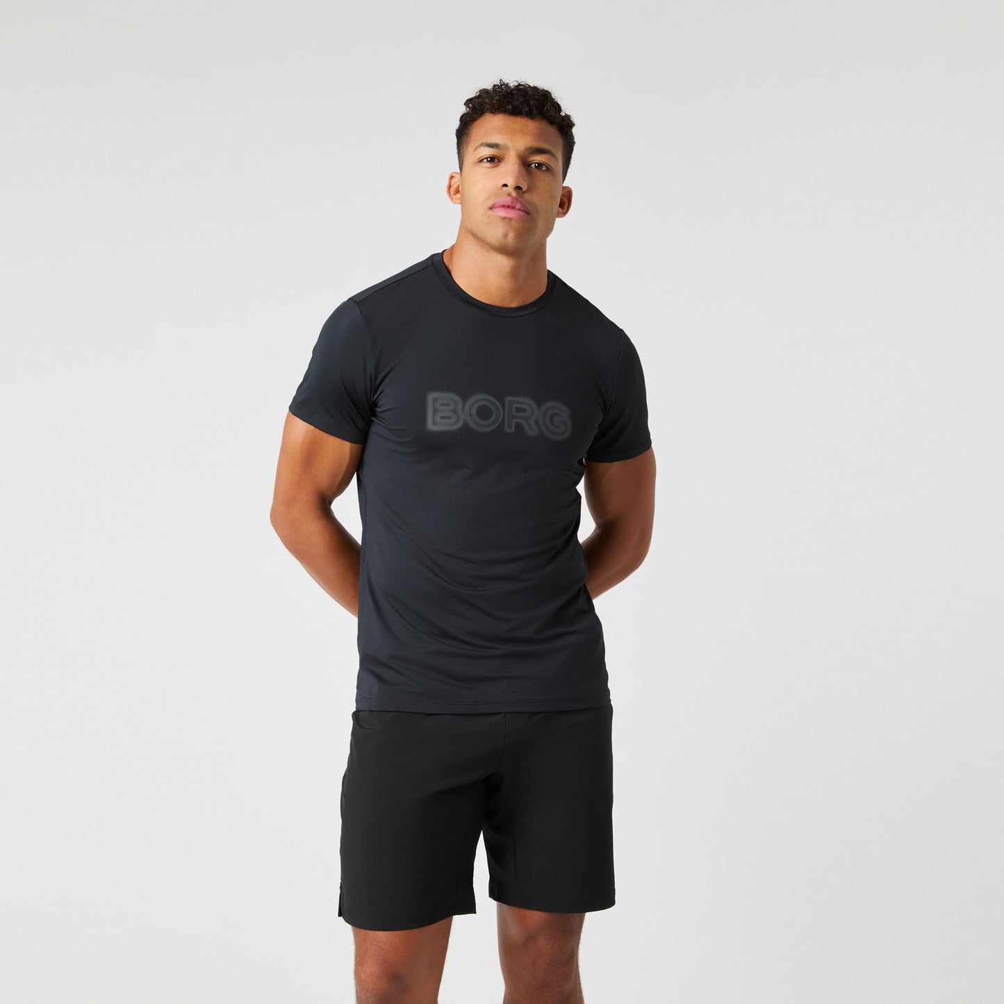 Björn Borg Borg Graphic Camiseta De Manga Corta Hombres-Negro