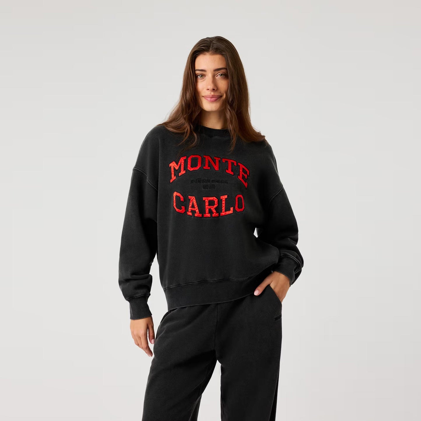 Björn Borg Studio Oversized Sudadera Mujeres - negro, rojo