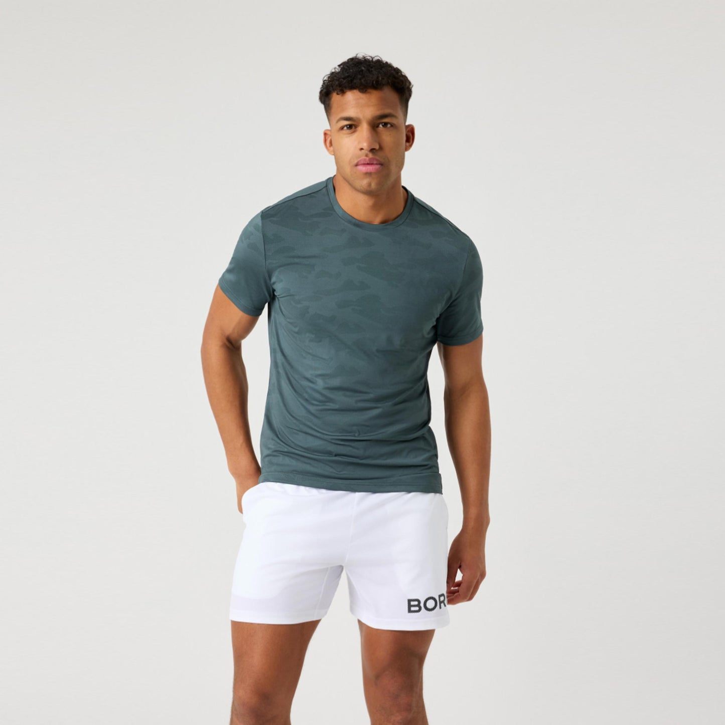Björn Borg Performance Camiseta de manga corta Hombres-verde oscuro