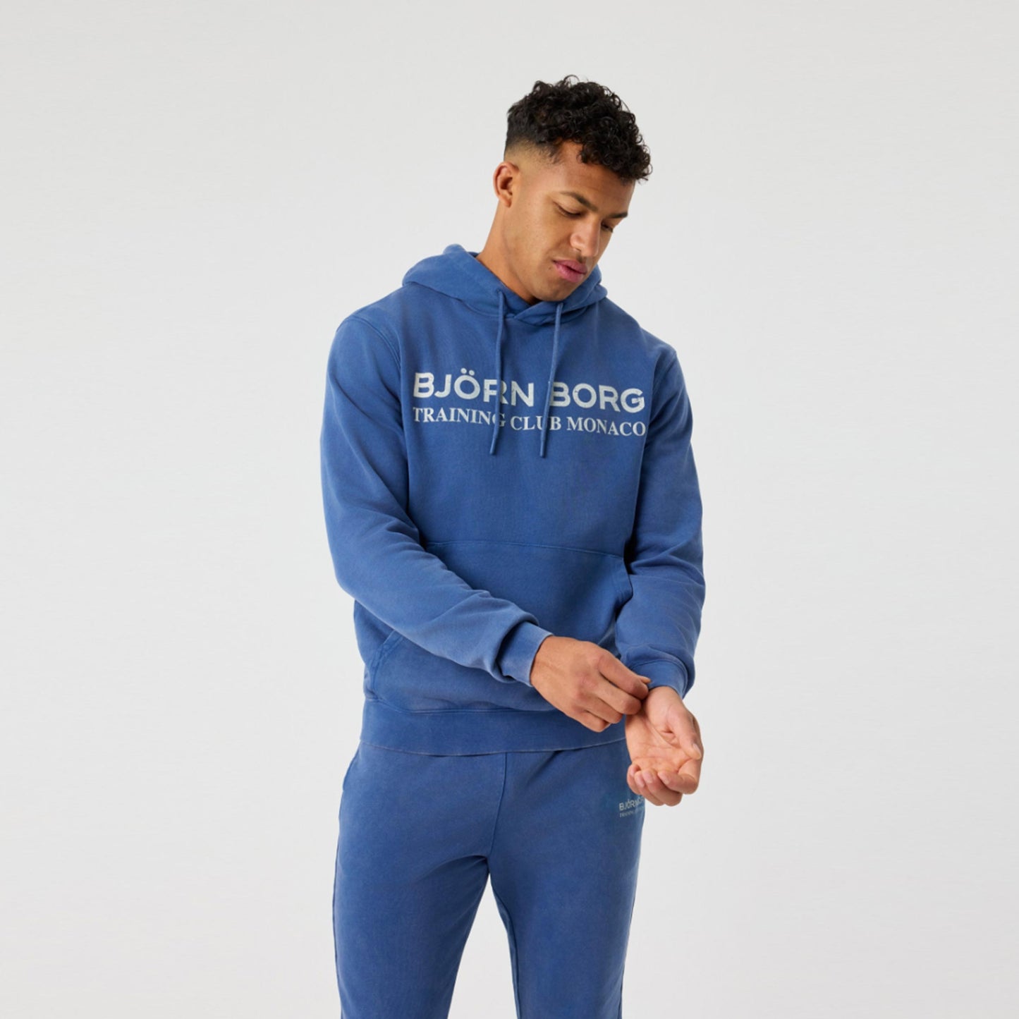 Björn Borg Classic Print Sudadera con capucha Hombres-azul