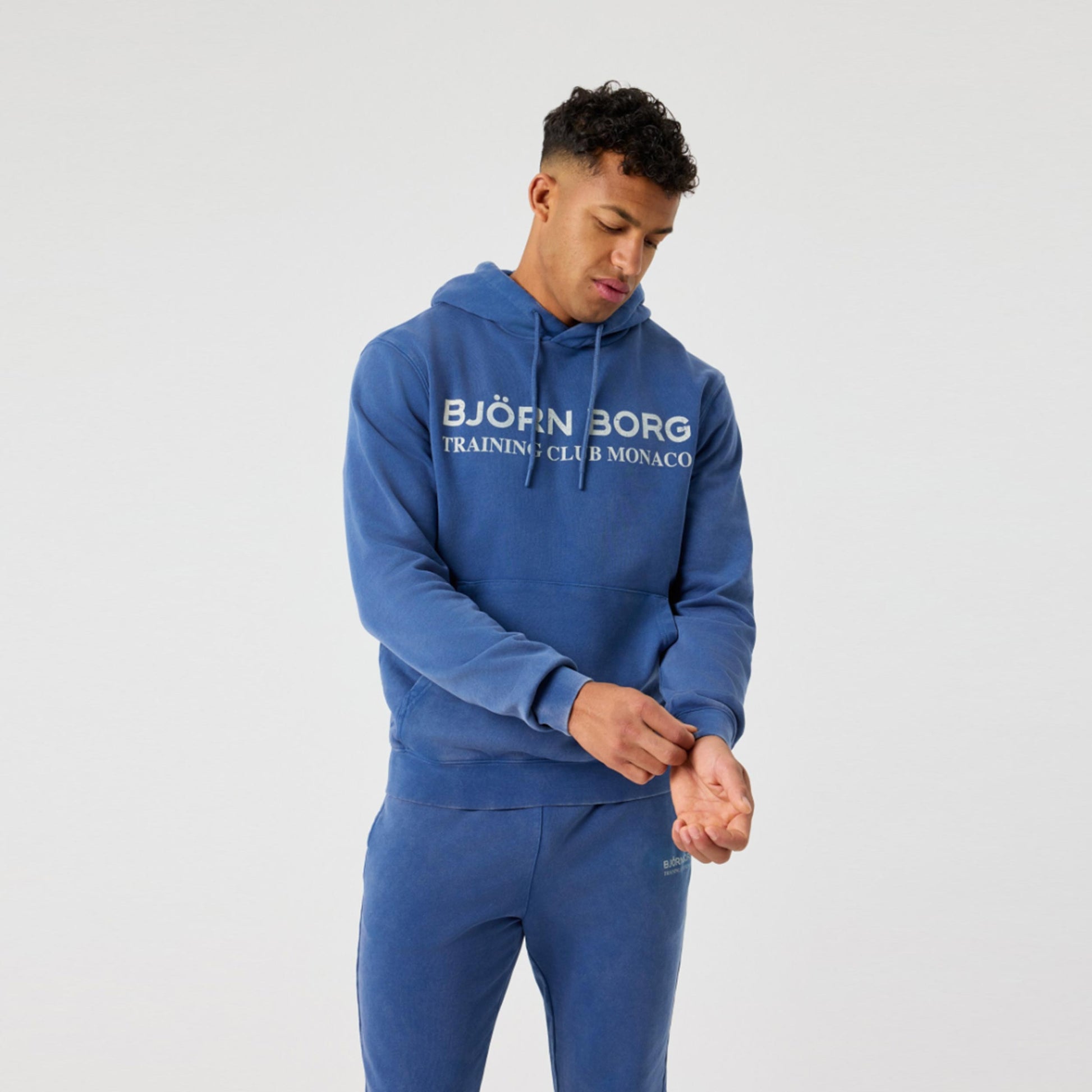 Björn Borg Classic Print Sudadera con capucha Hombres-azul