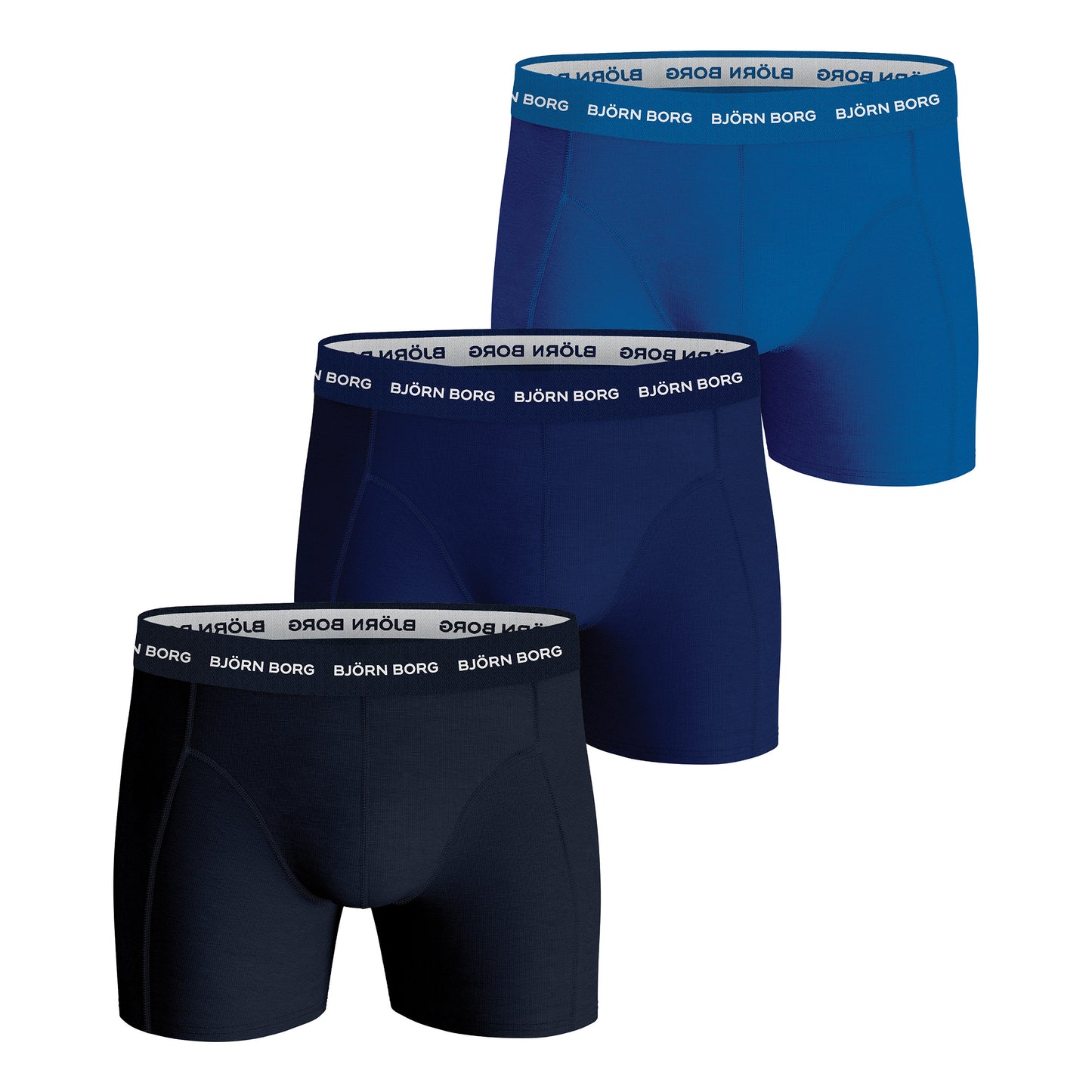 Björn Borg Cotton Stretch Calzoncillos tipo bóxer Pack de 3 Hombres - azul oscuro