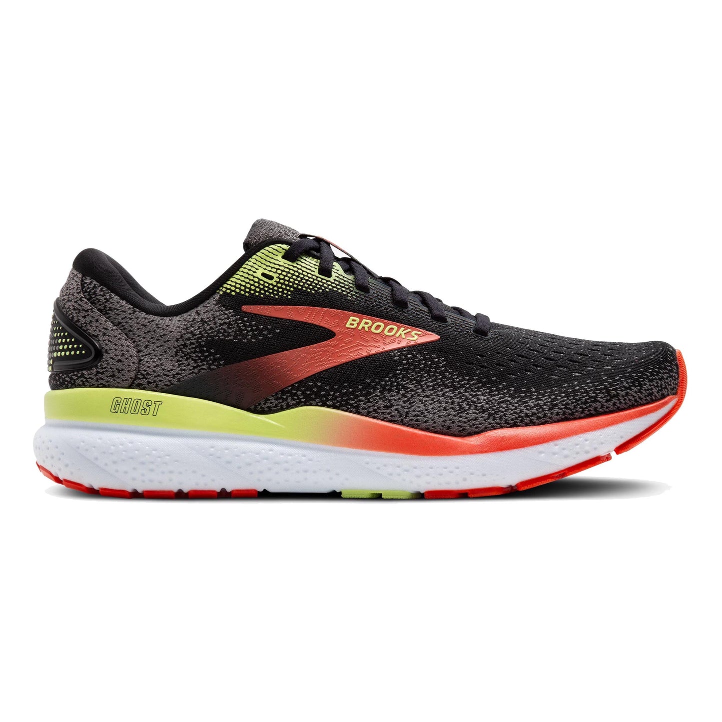 Brooks Ghost 16 Zapatilla Neutral Hombres-Negro,Naranja
