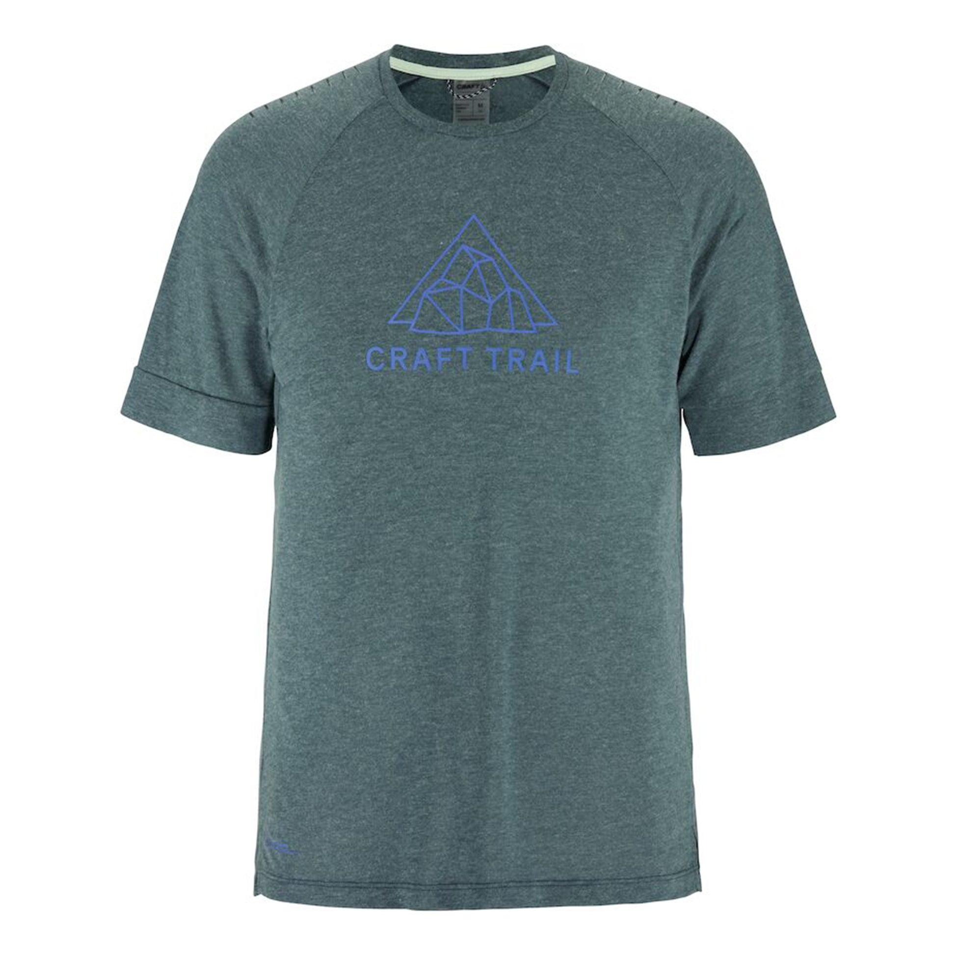 Craft Pro Trail Wool Camiseta De Running Hombres-Azul-gris