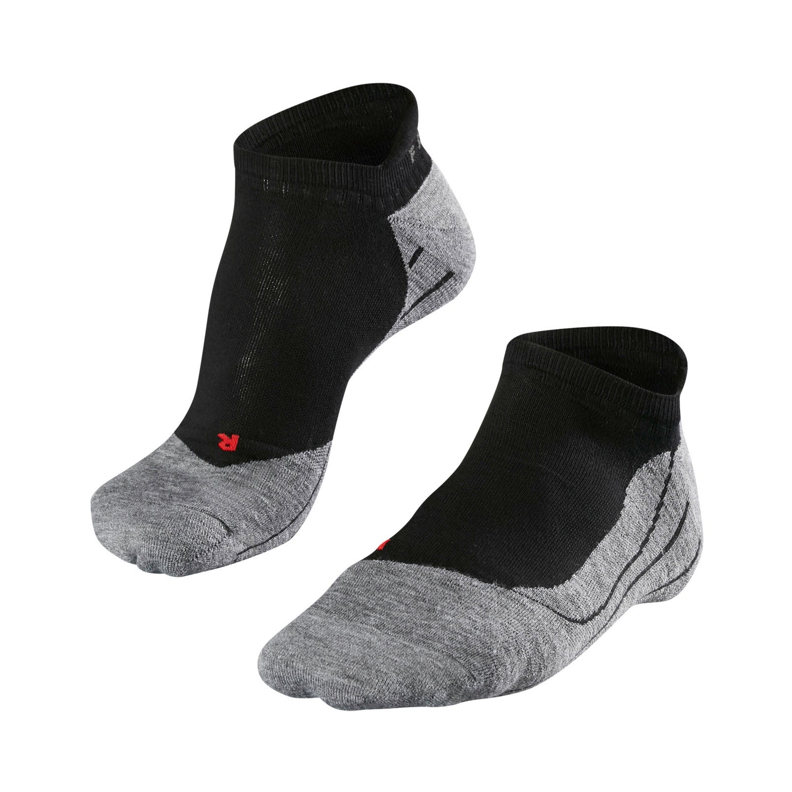 Falke RU4 Endurance Invisible Calcetines Para Correr Hombres-Negro,Gris Claro