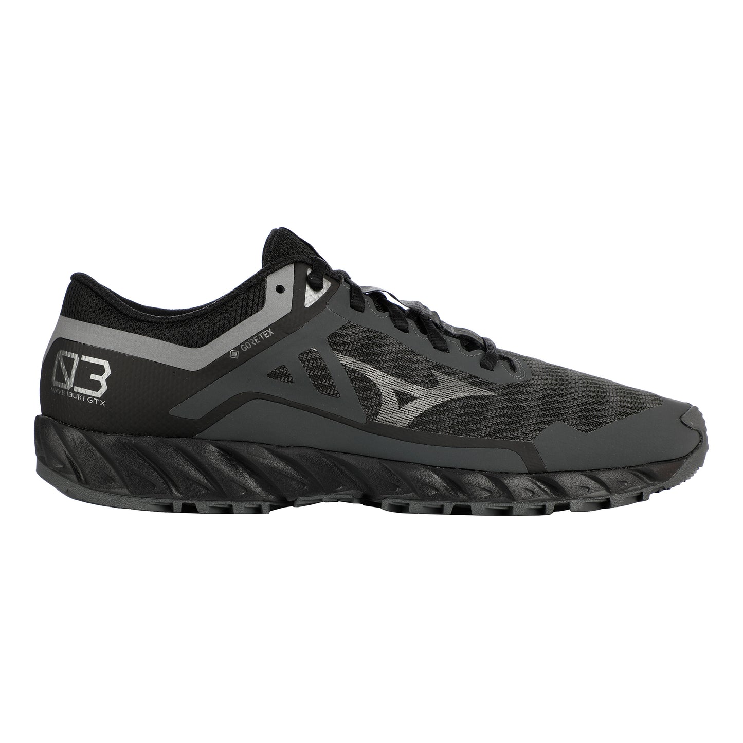 Mizuno Wave Ibuki 3 GTX Zapatilla Trail Mujeres-Negro,Gris Oscuro