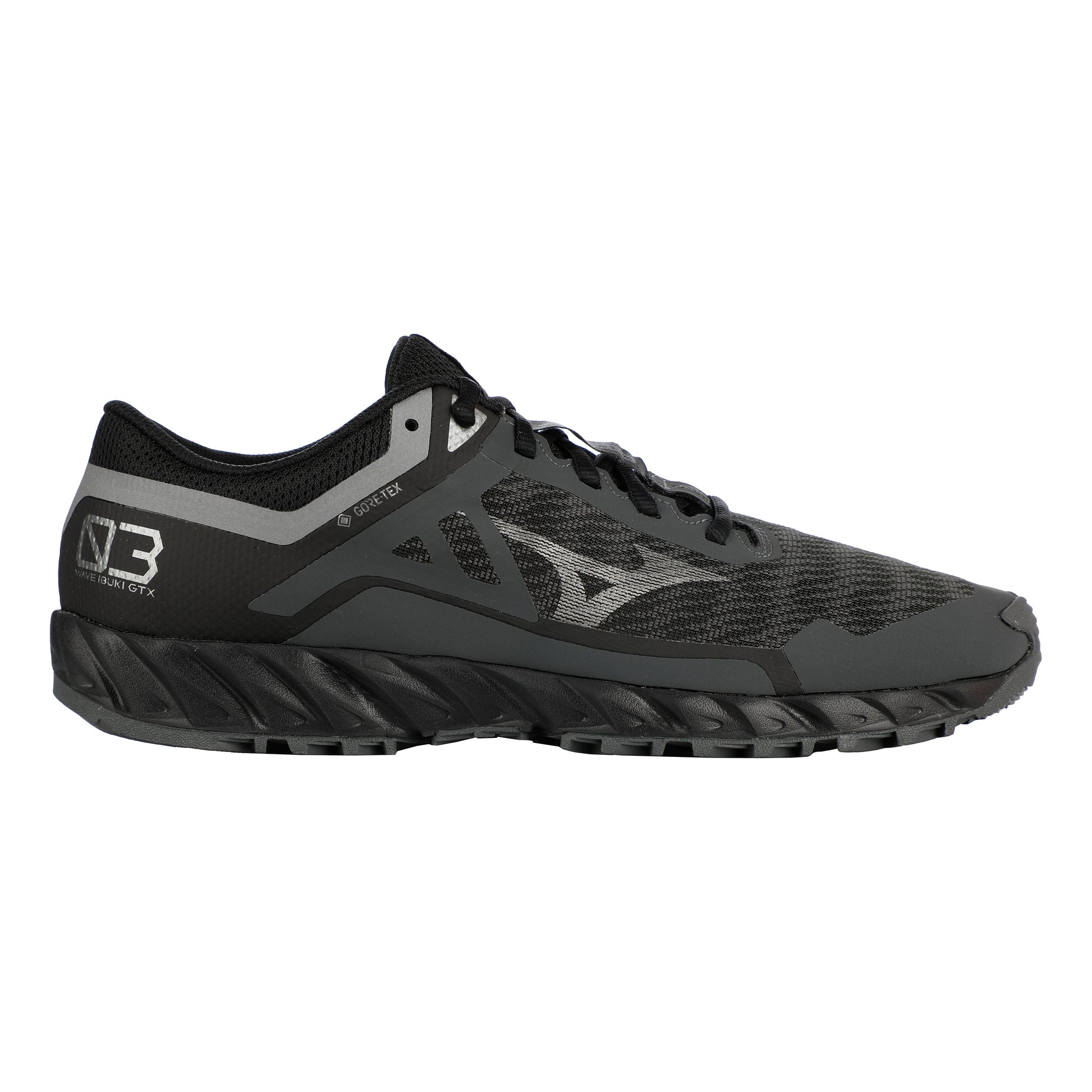 Mizuno Wave Ibuki 3 GTX Zapatilla Trail Mujeres-Negro,Gris Oscuro
