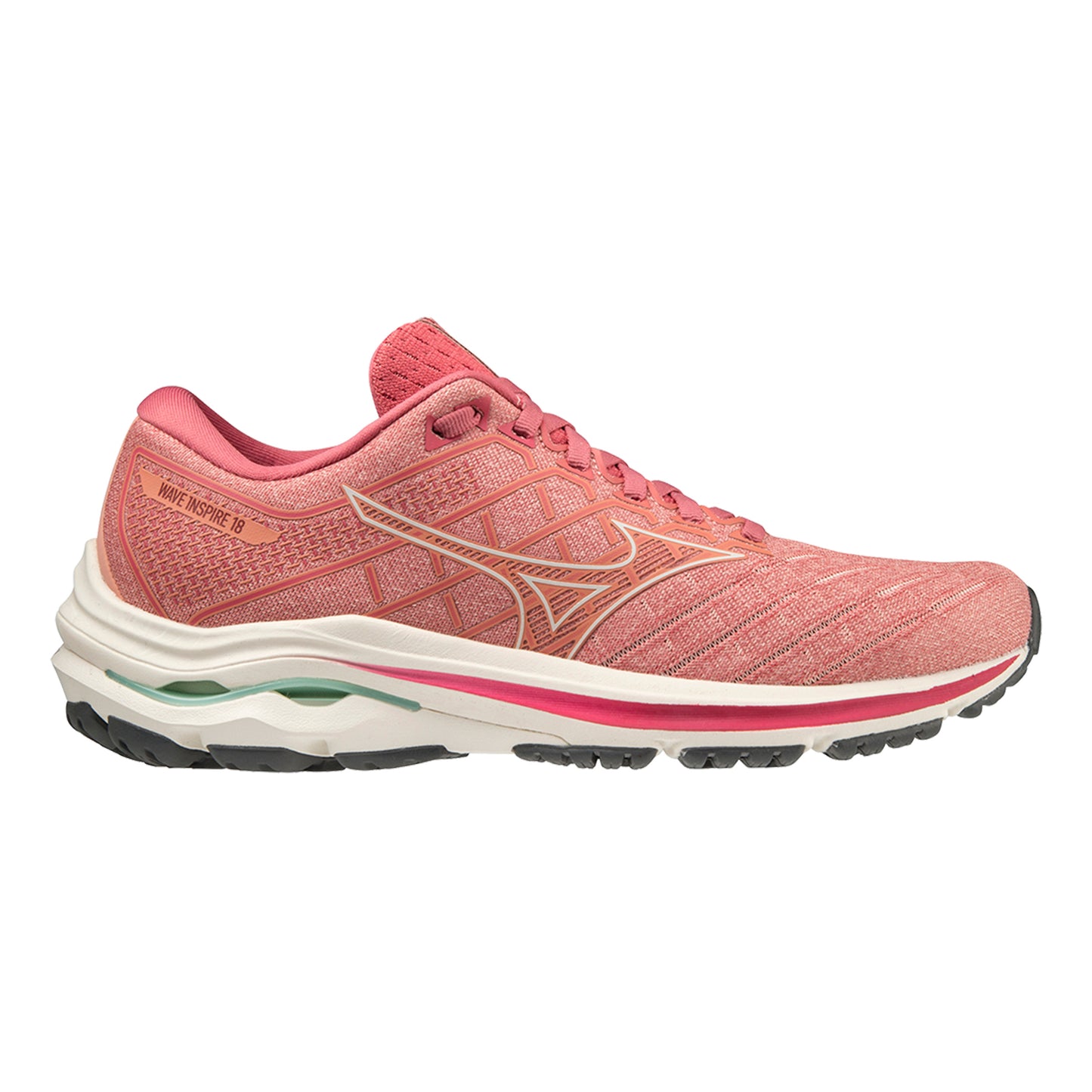 Mizuno Wave Inspire 18 Zapatilla De Estabilidad Mujeres-Rosa