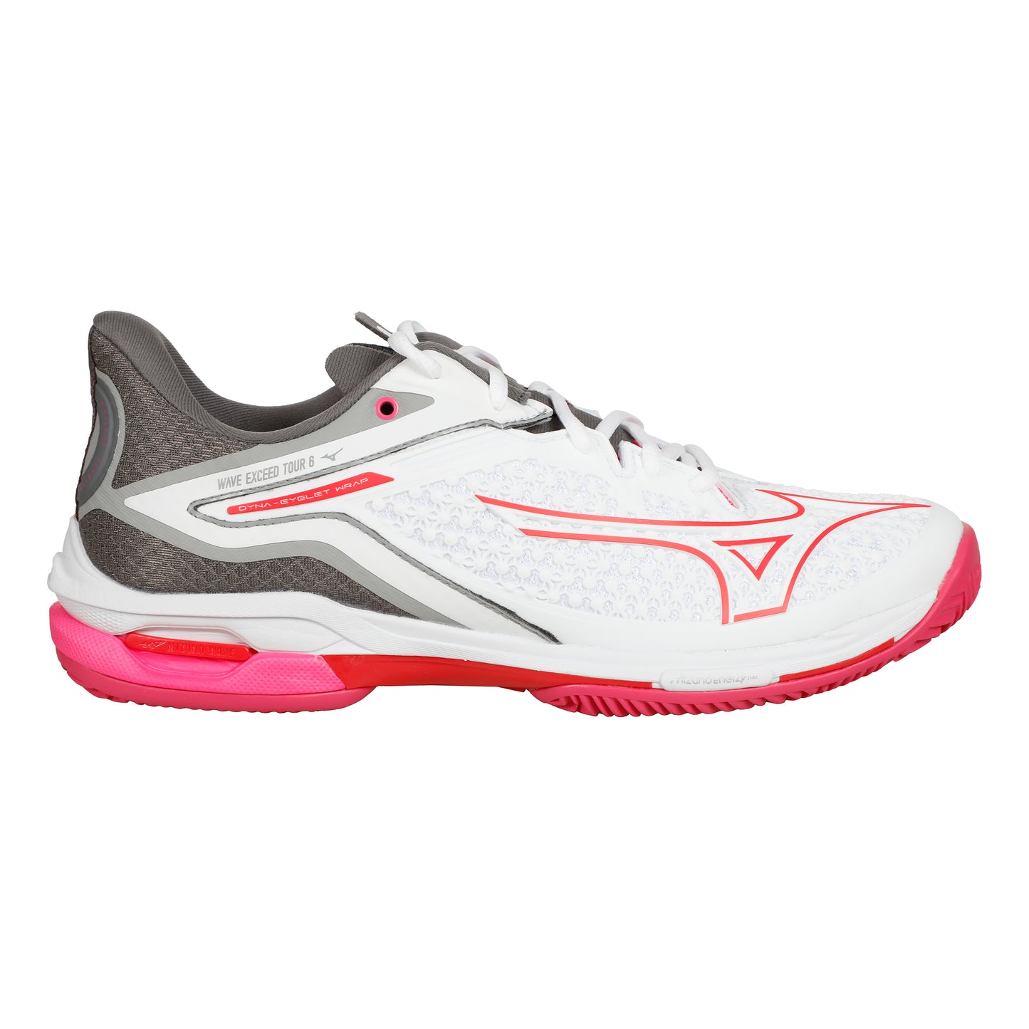 Mizuno Wave Exceed Tour 6 Zapatilla tierra batida Mujeres - blanco, gris