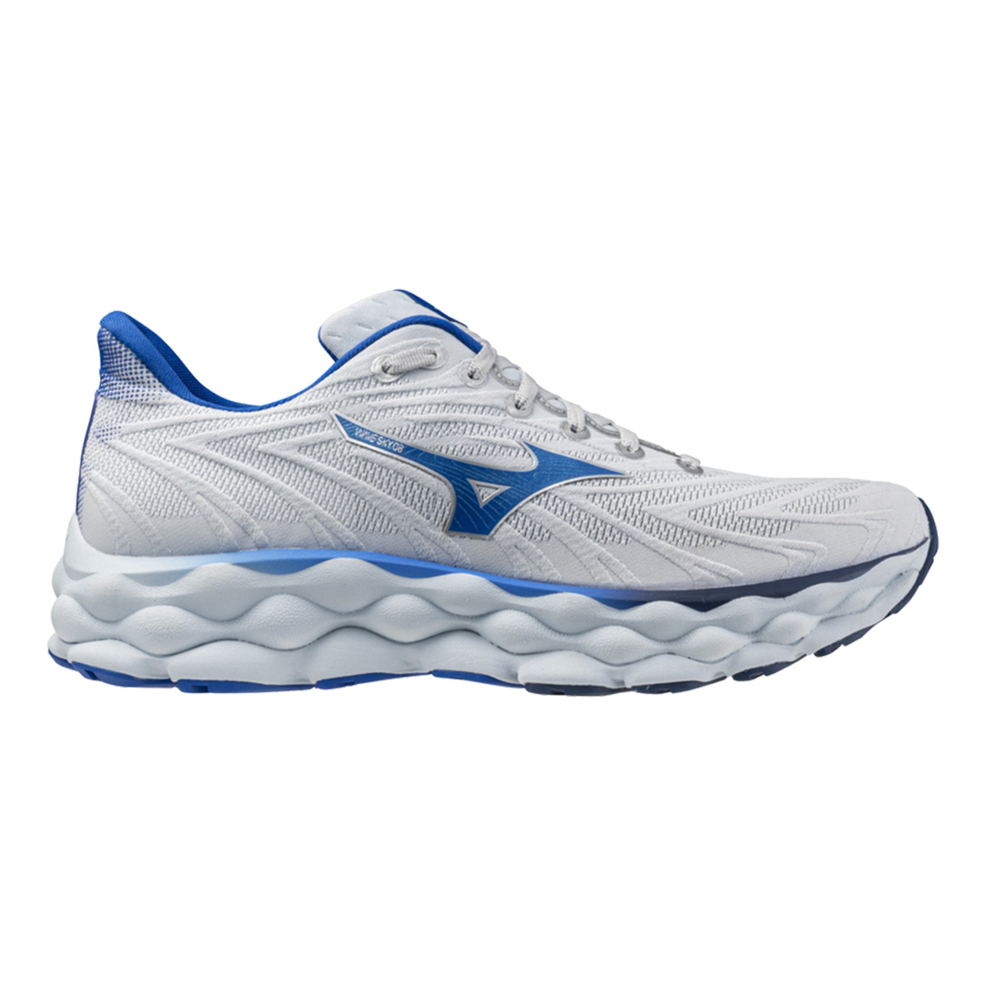 Mizuno Wave Sky 8 Zapatilla neutral Hombres - gris, azul