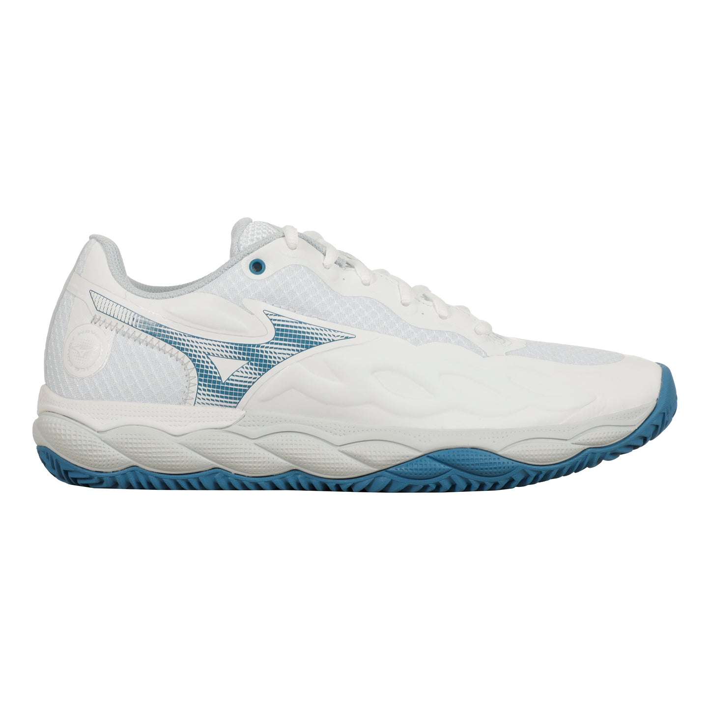 Mizuno Wave Enforce Court Zapatilla tierra batida Mujeres - blanco, azul