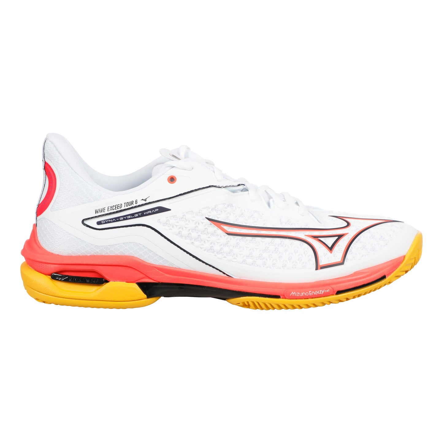 Mizuno Wave Exceed Tour 6 Zapatilla Tierra Batida Hombres-Blanco,Coral
