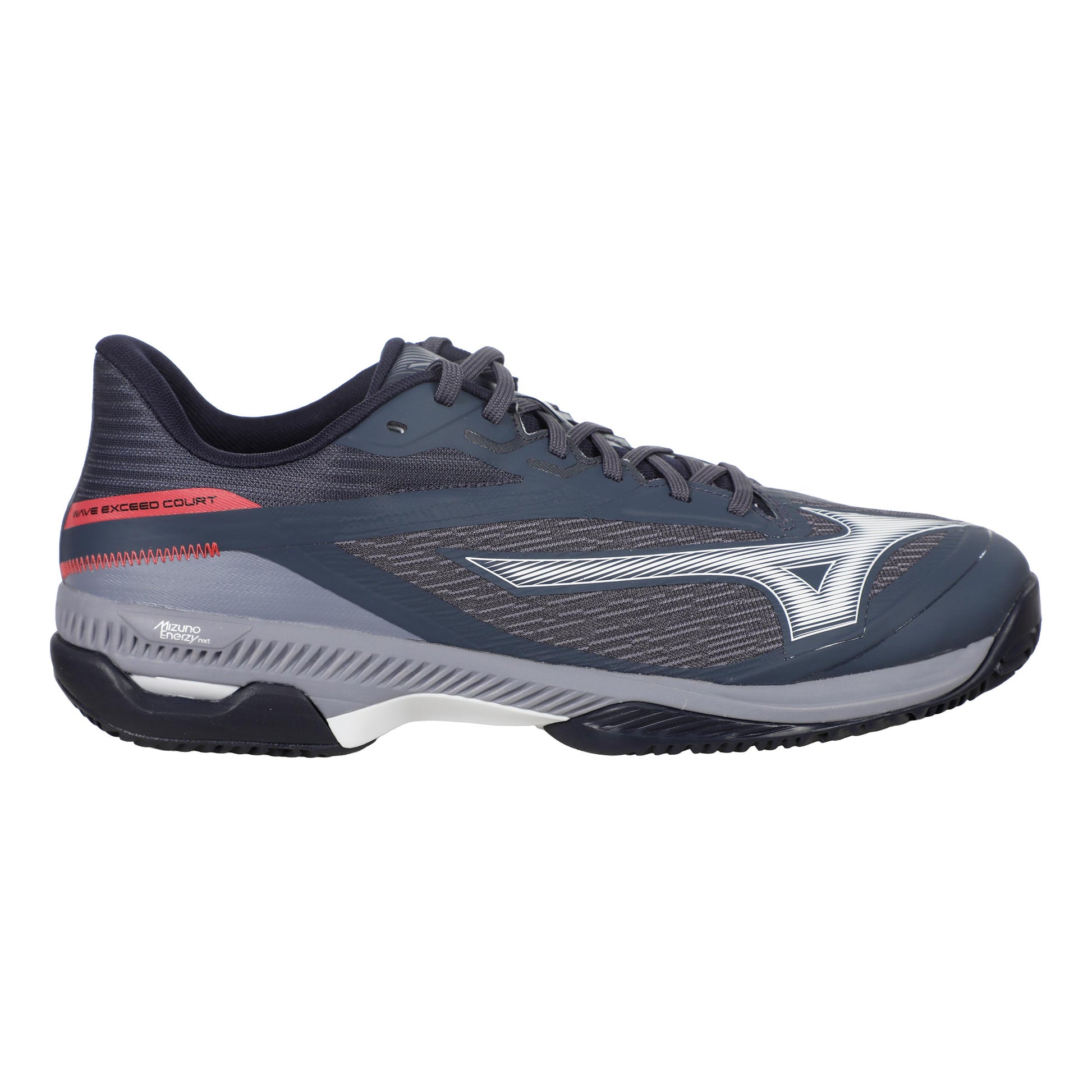 Mizuno Wave Exceed Court Zapatilla Tierra Batida Hombres-Gris,Blanco