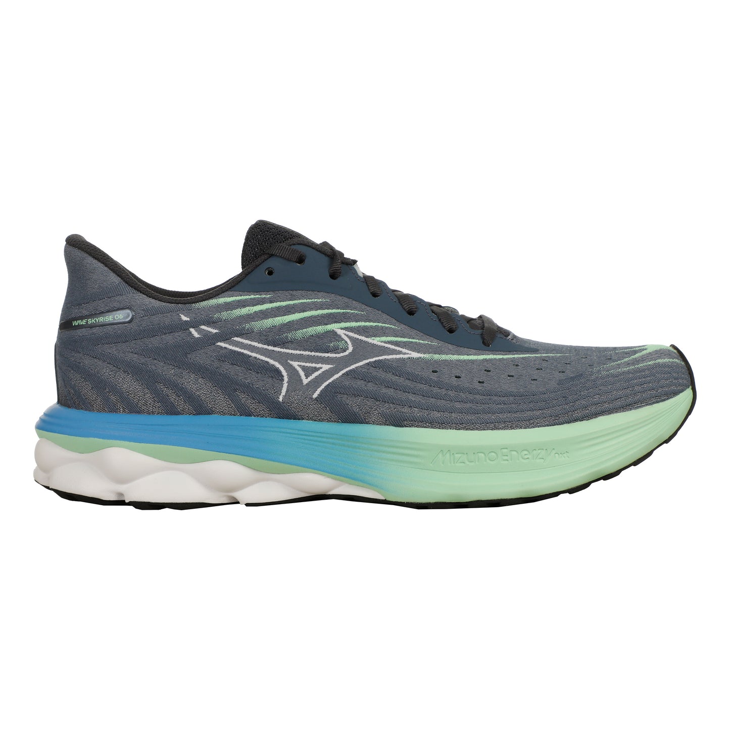 Mizuno Wave Skyrise 6 Zapatilla neutral Hombres - azul-gris, blanco