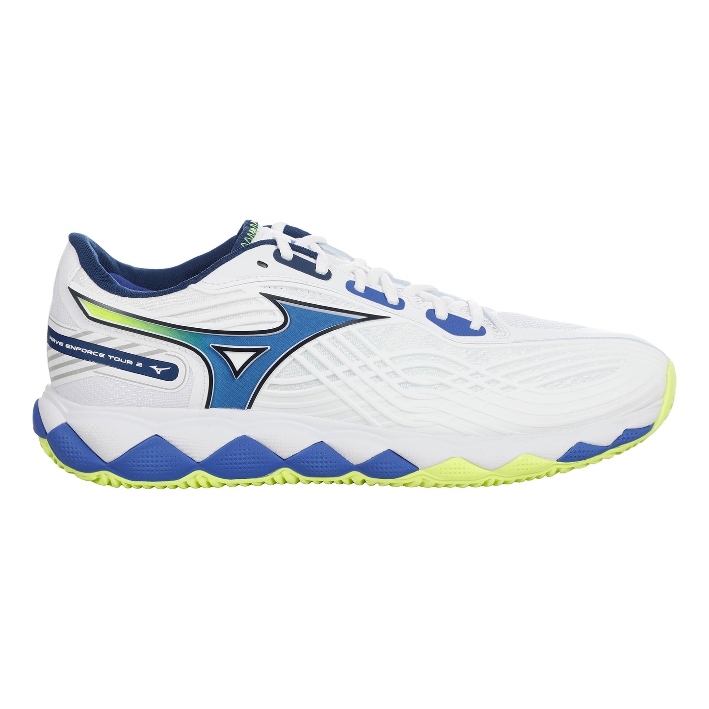 Mizuno Wave Enforce Tour 2 Zapatilla tierra batida Hombres - blanco, azul