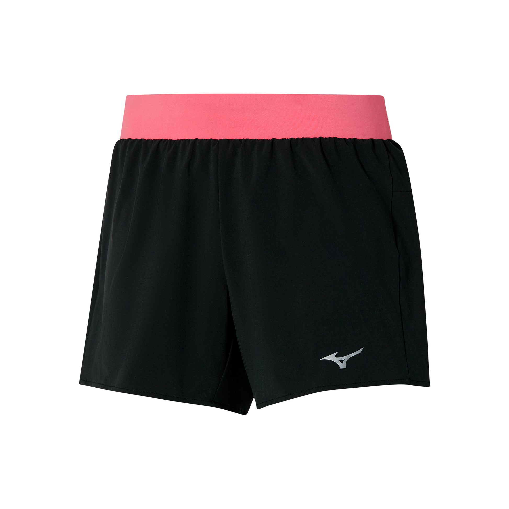 Mizuno Alpha 4.5in Shorts Mujeres-Negro,Rosa