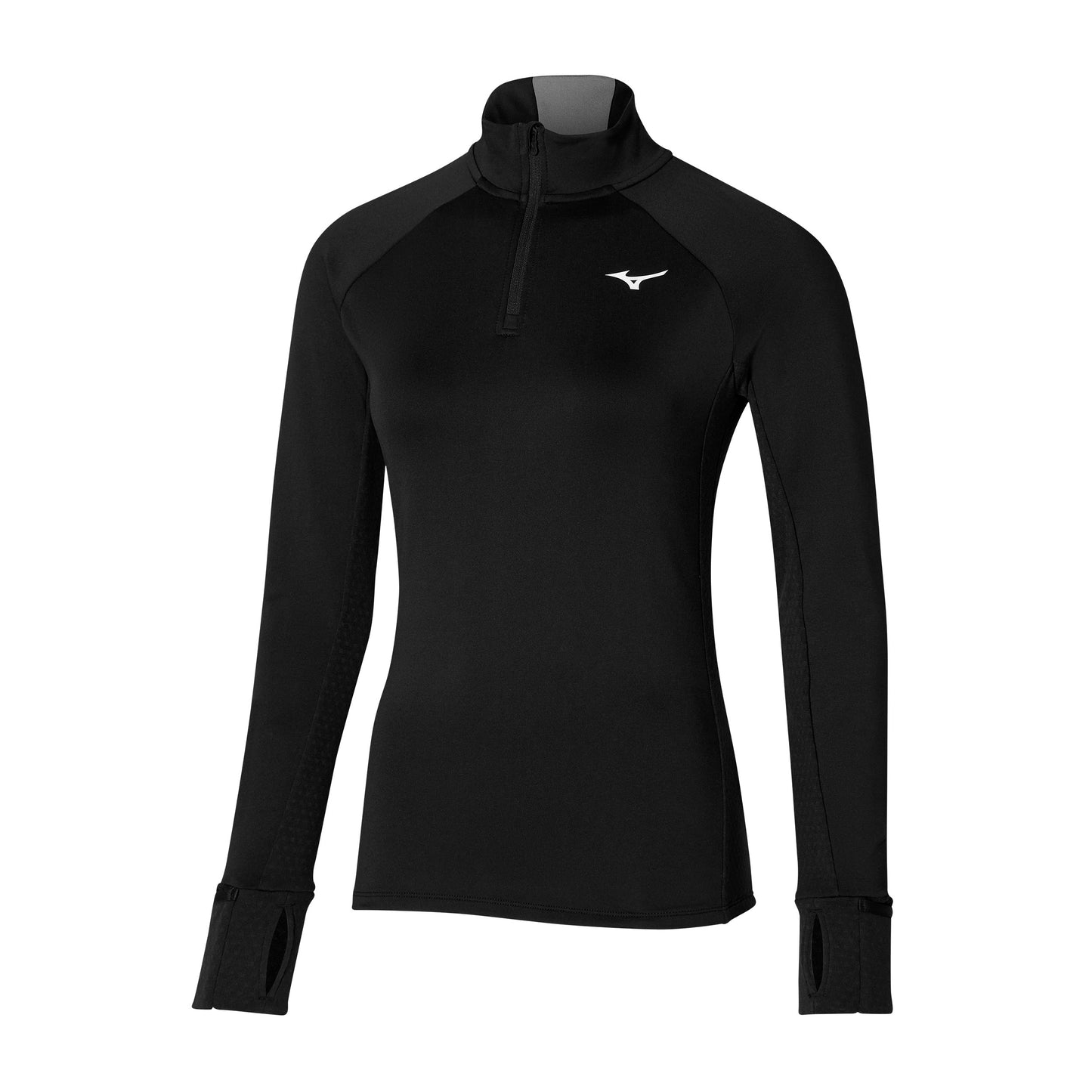 Mizuno Warmalite Half-Zip Top De Running Mujeres-Negro,Negro