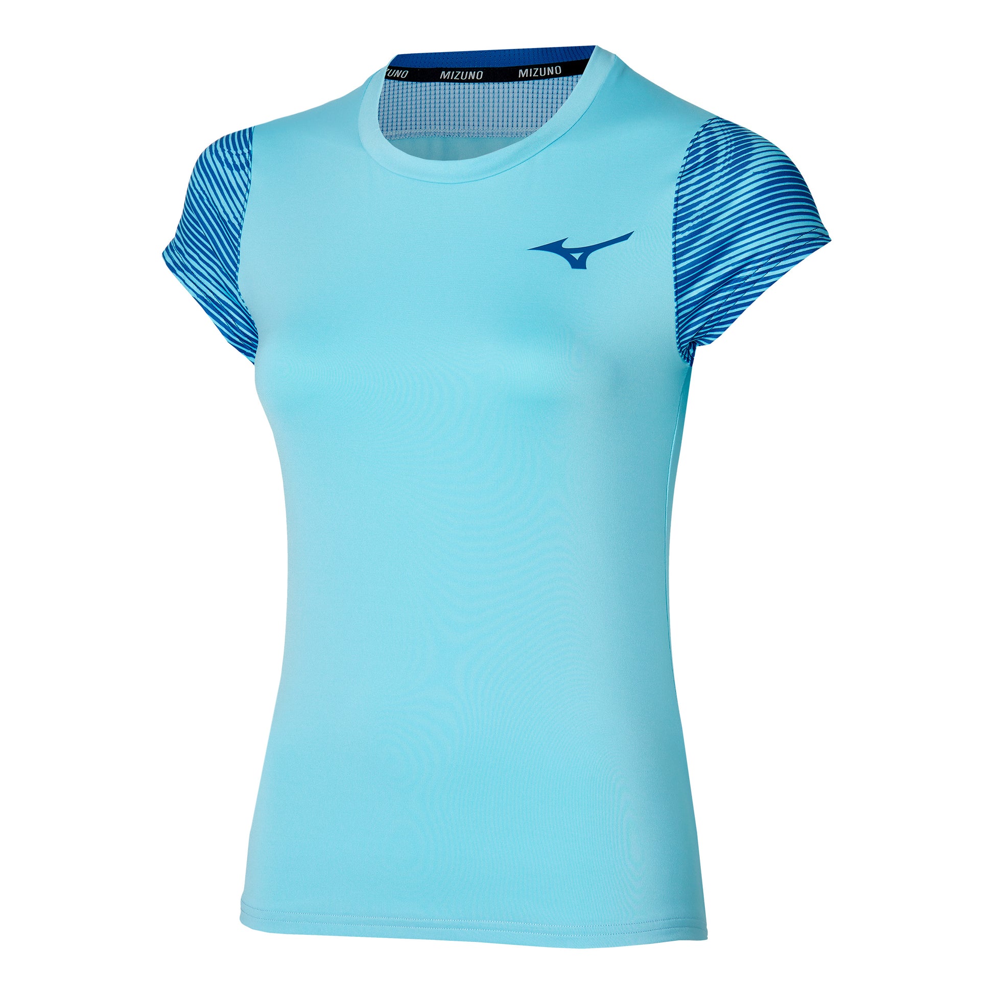 Mizuno Charge Printed Camiseta de manga corta Mujeres - azul claro,