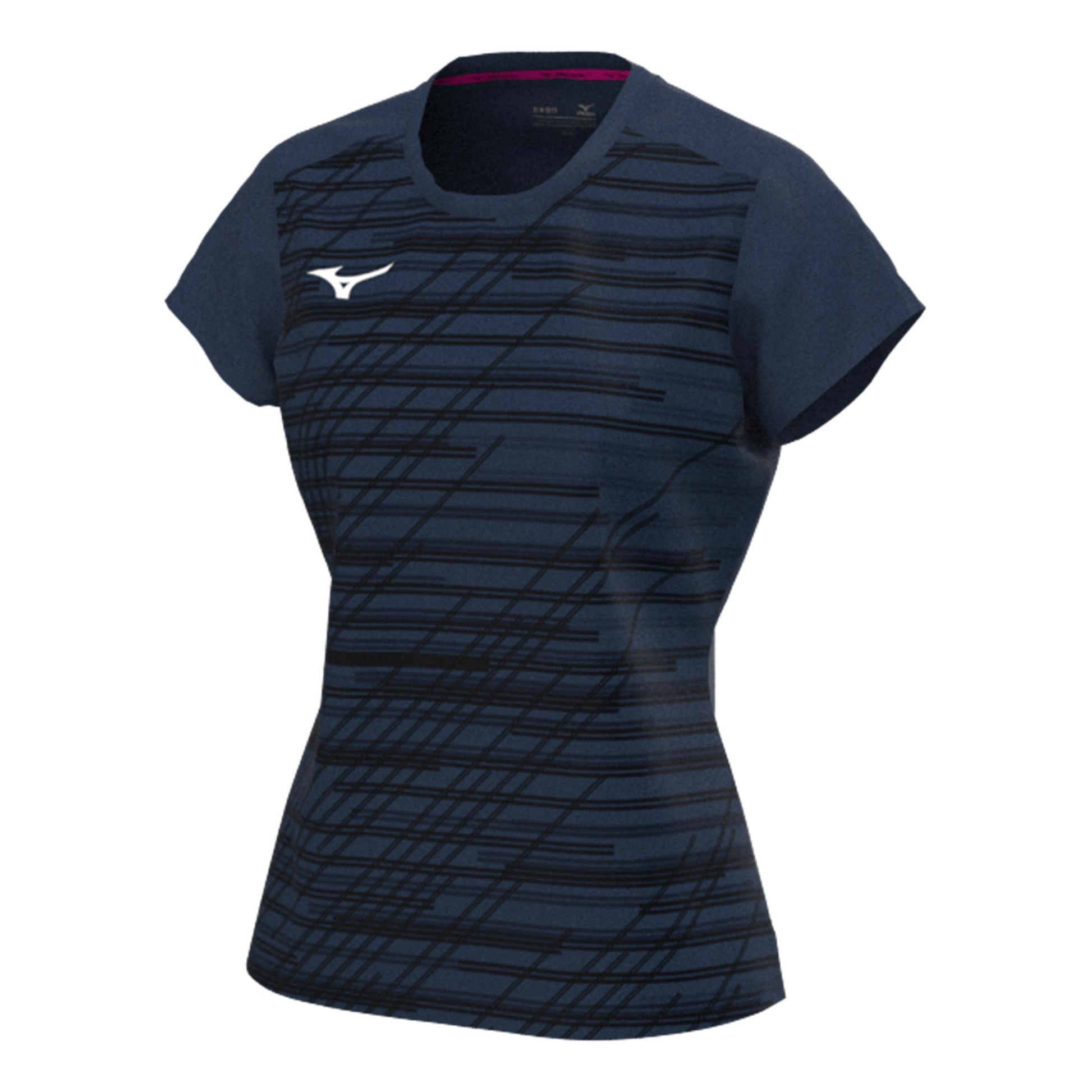 Mizuno Chiba Camiseta De Manga Corta Mujeres-Azul Oscuro