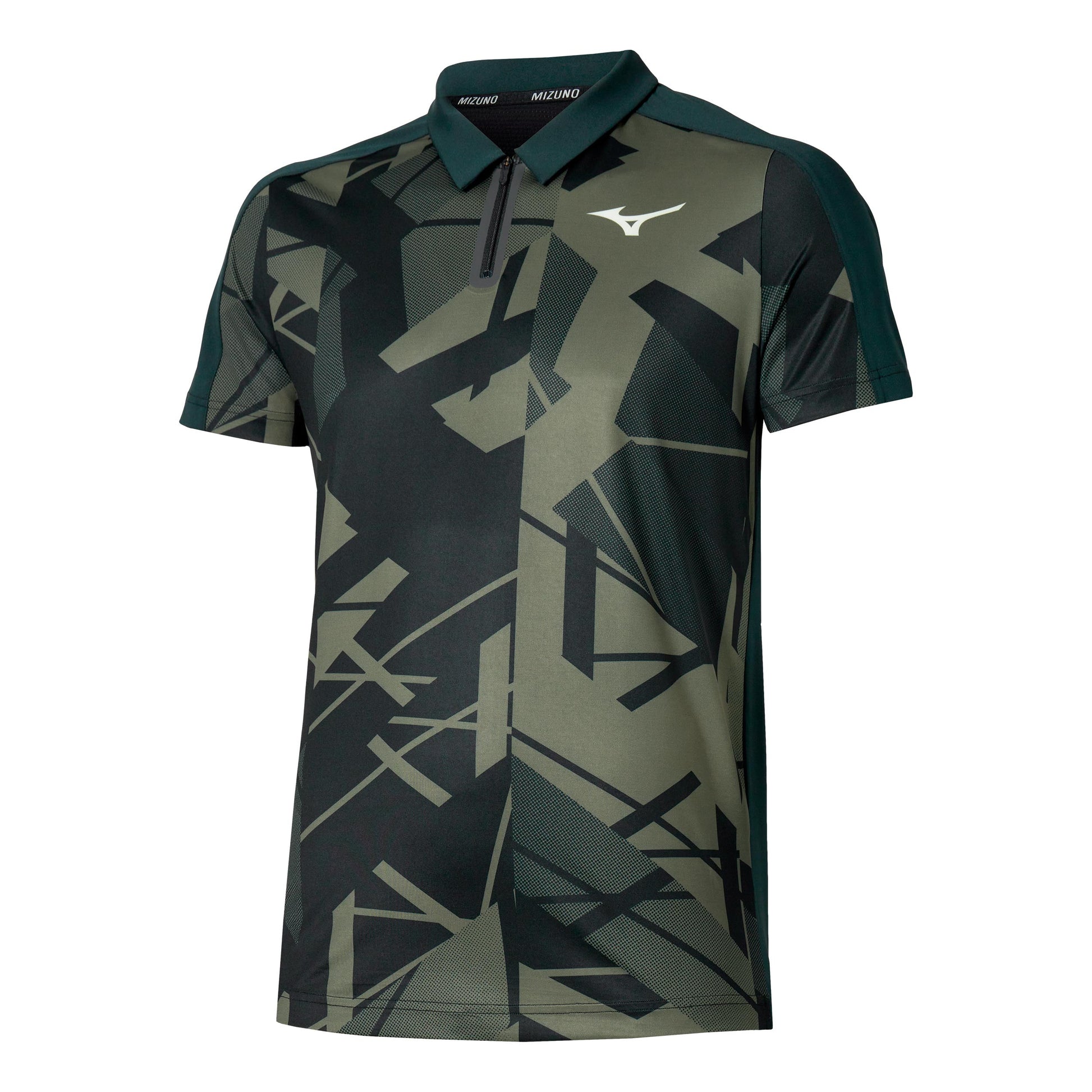 Mizuno Daybreakers Shadow Polo Hombres-Negro,Verde