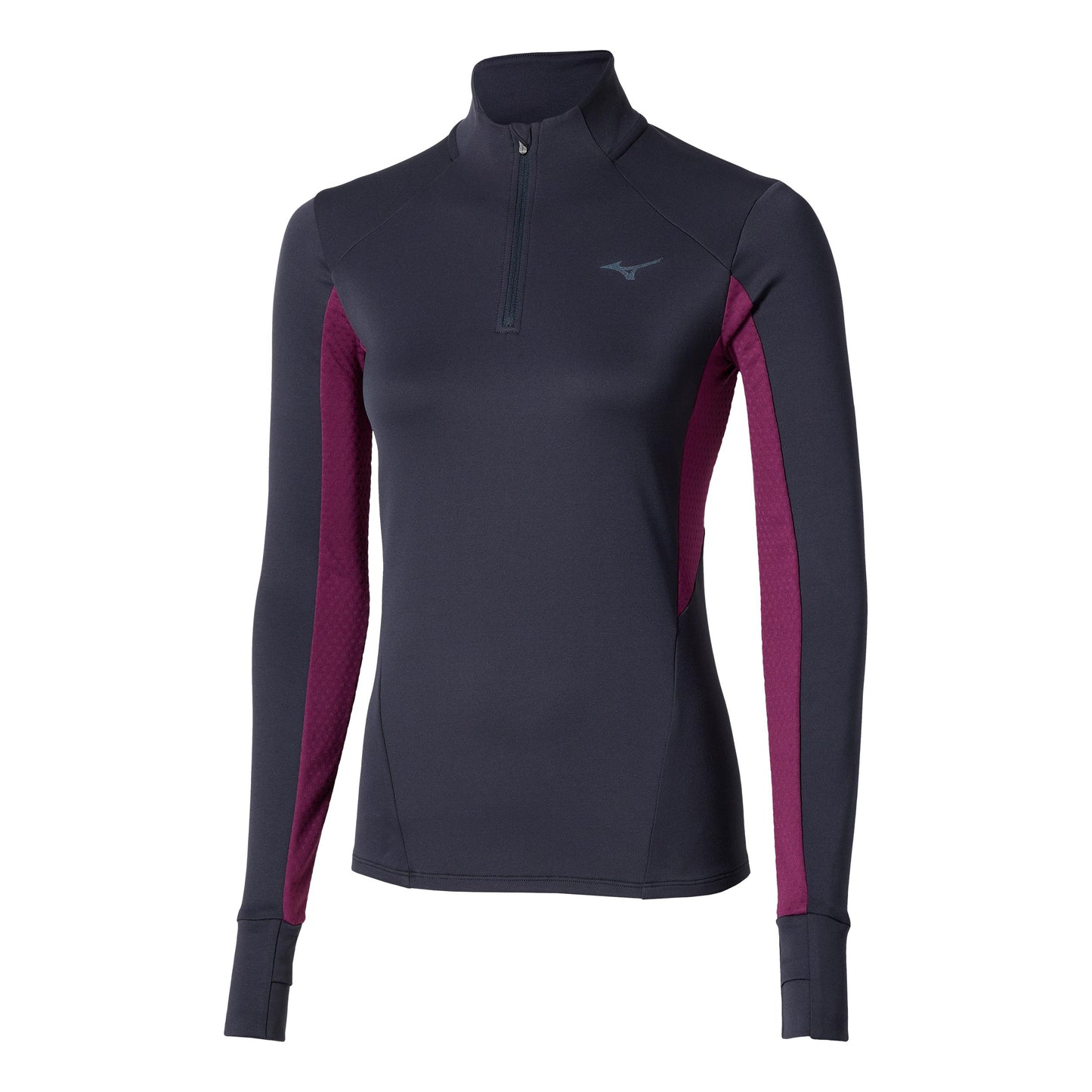Mizuno Active Warmalite Half Zip Camiseta De Running Mujeres-Azul