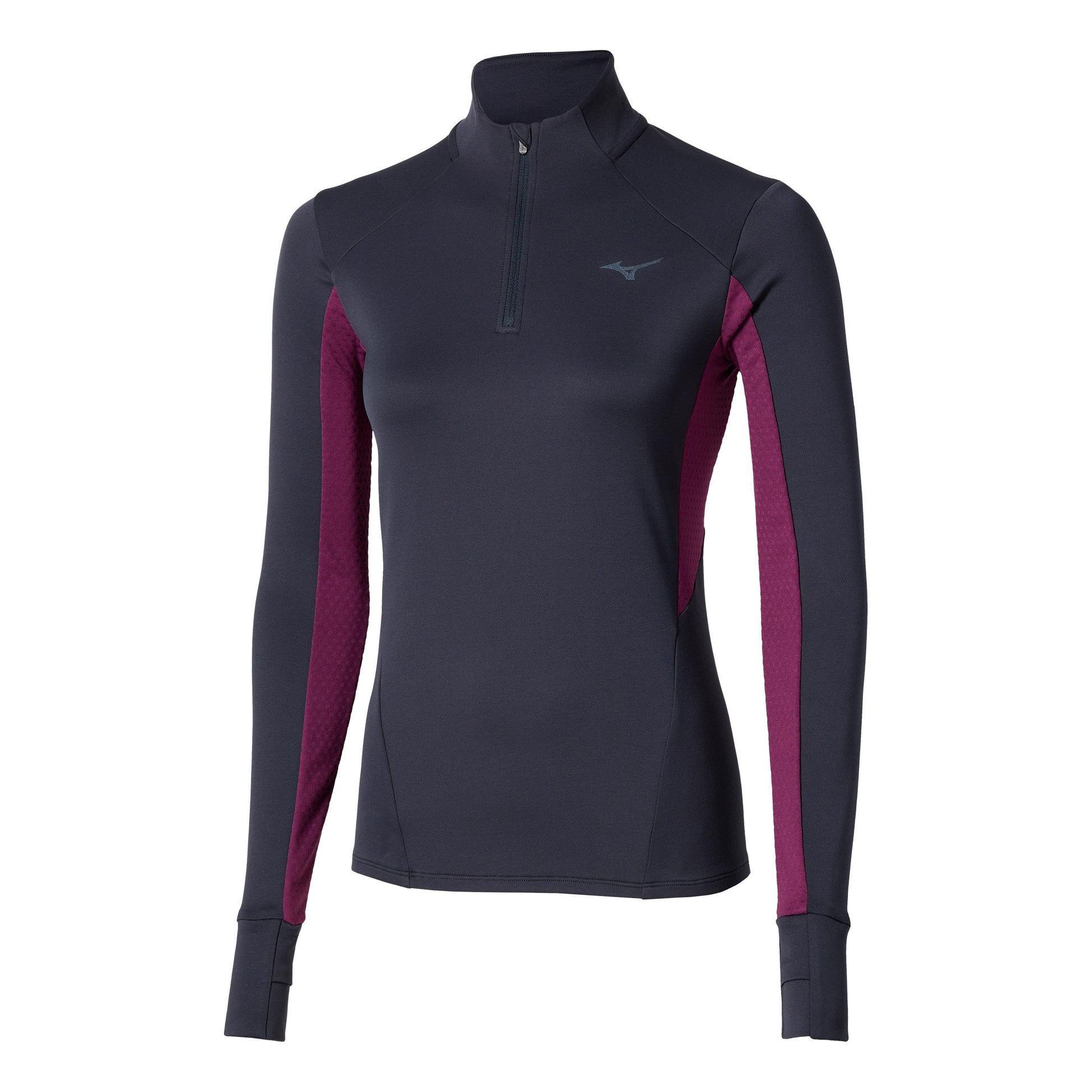 Mizuno Active Warmalite Half Zip Camiseta De Running Mujeres-Azul
