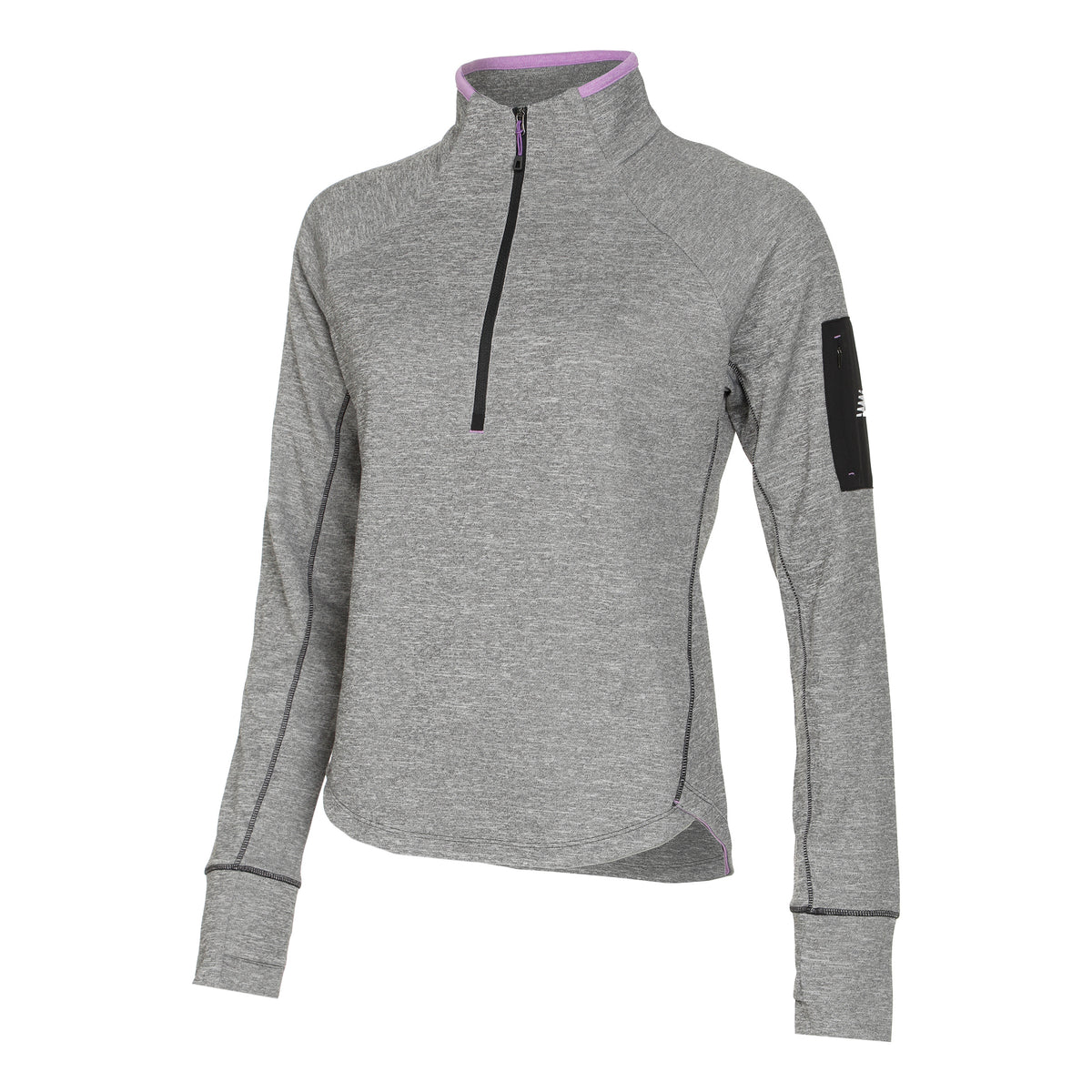 New Balance AT Half-Zip Camiseta de manga larga Mujeres - gris,